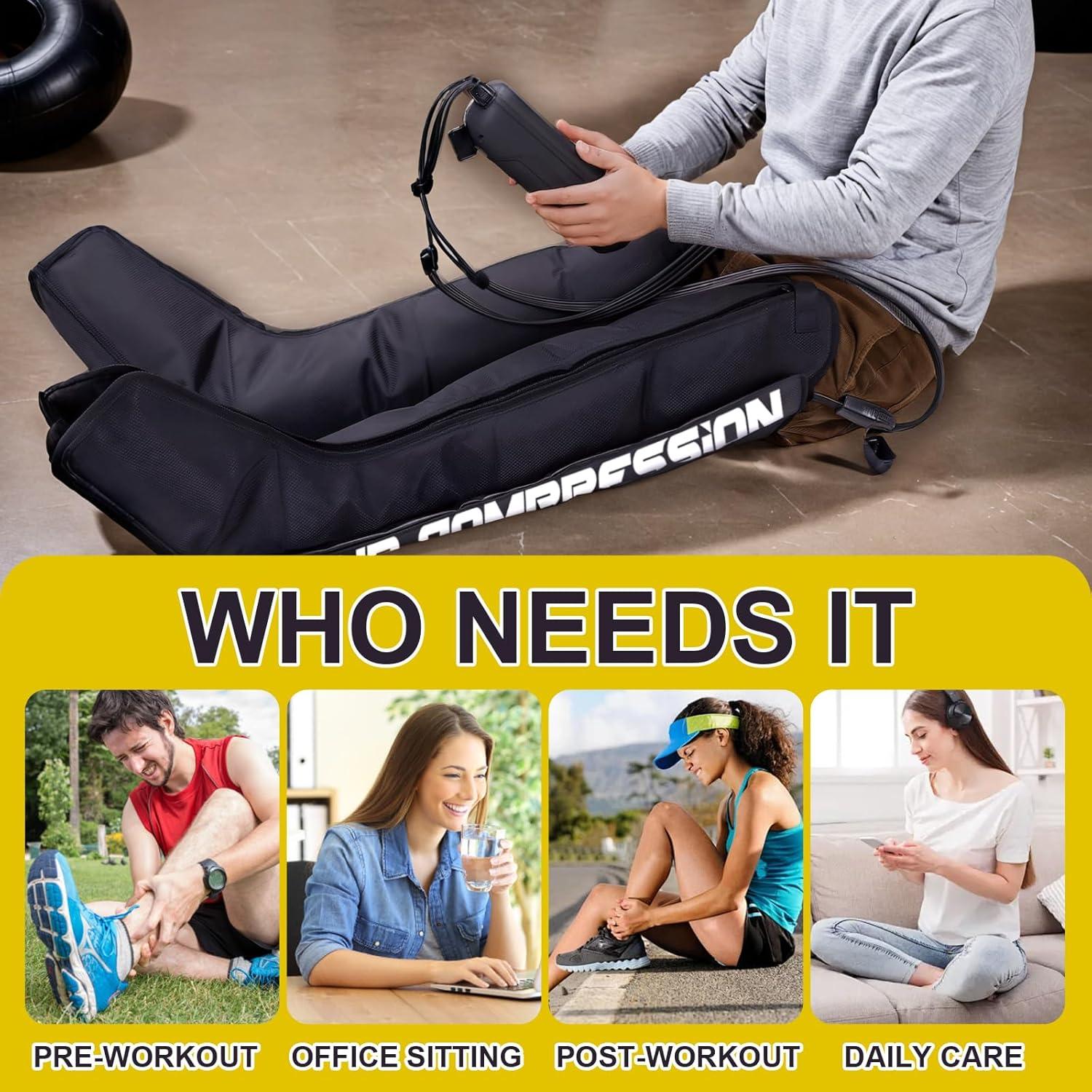 Masajeador de Piernas Inalámbrico Voinnokal - Compresión Aire M/L