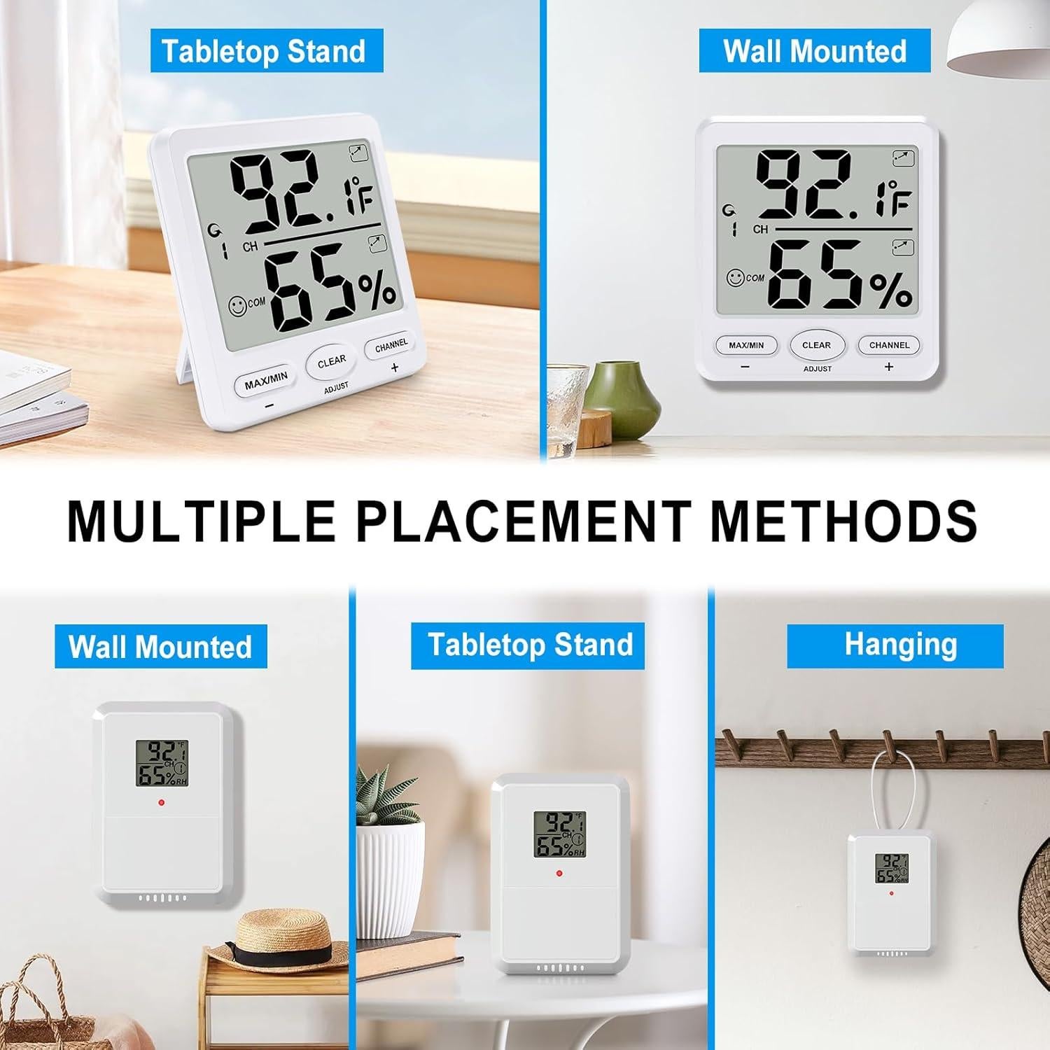 Termómetro Higrómetro Digital Inalámbrico Urageuxy 4.8"