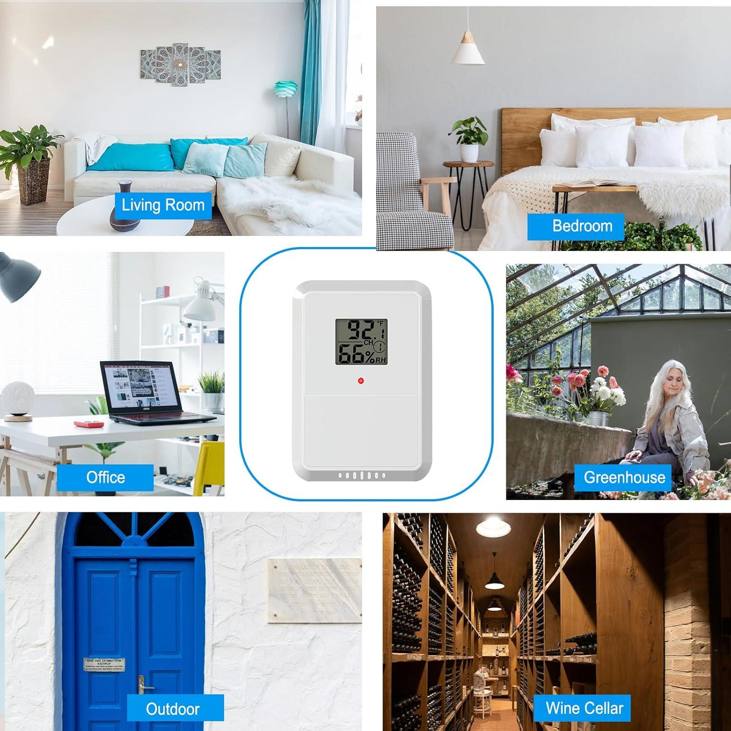 Termómetro Higrómetro Digital Inalámbrico Urageuxy 4.8"