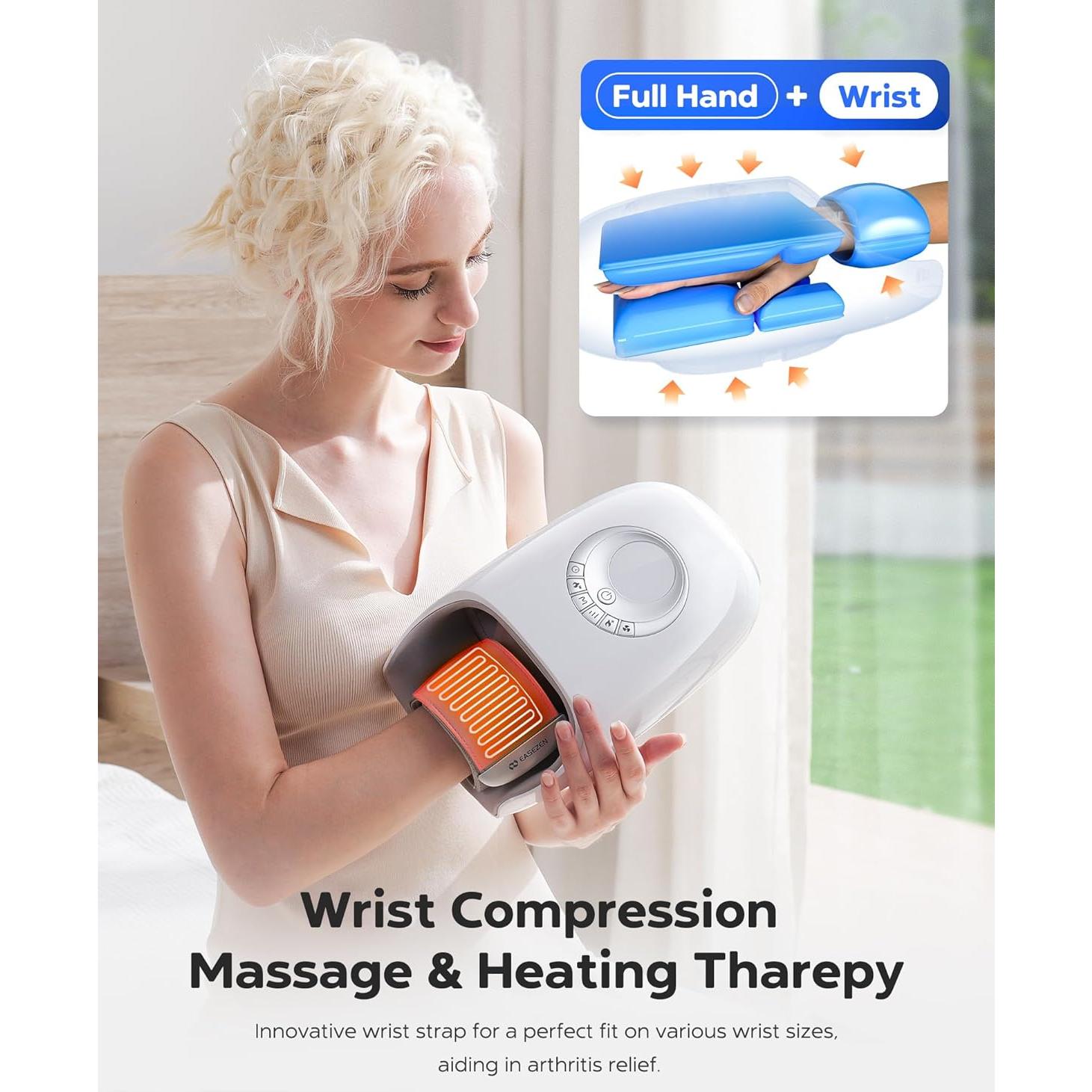 Masajeador de Manos EaseZen H7 con Calor y Compresión