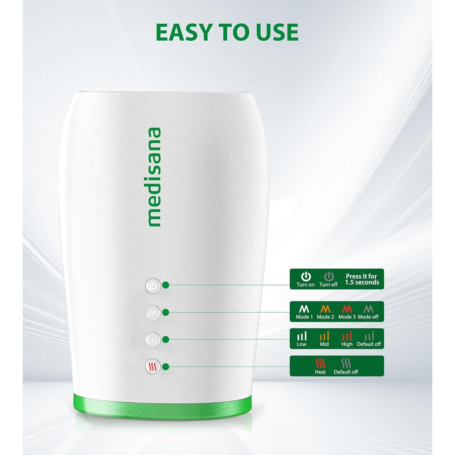 Masajeador de Manos Eléctrico Medisana HM 103 con Calor y Compresión