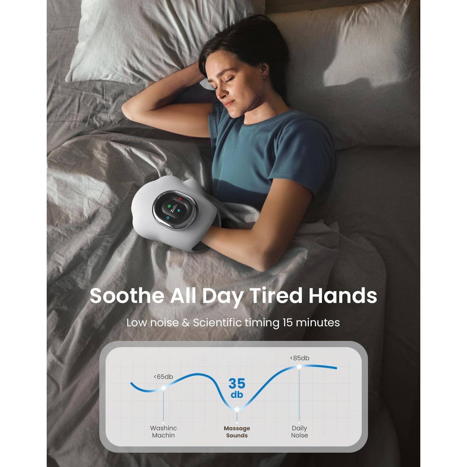 Masajeador de Mano Inalámbrico ZaZa con Calor y Compresión