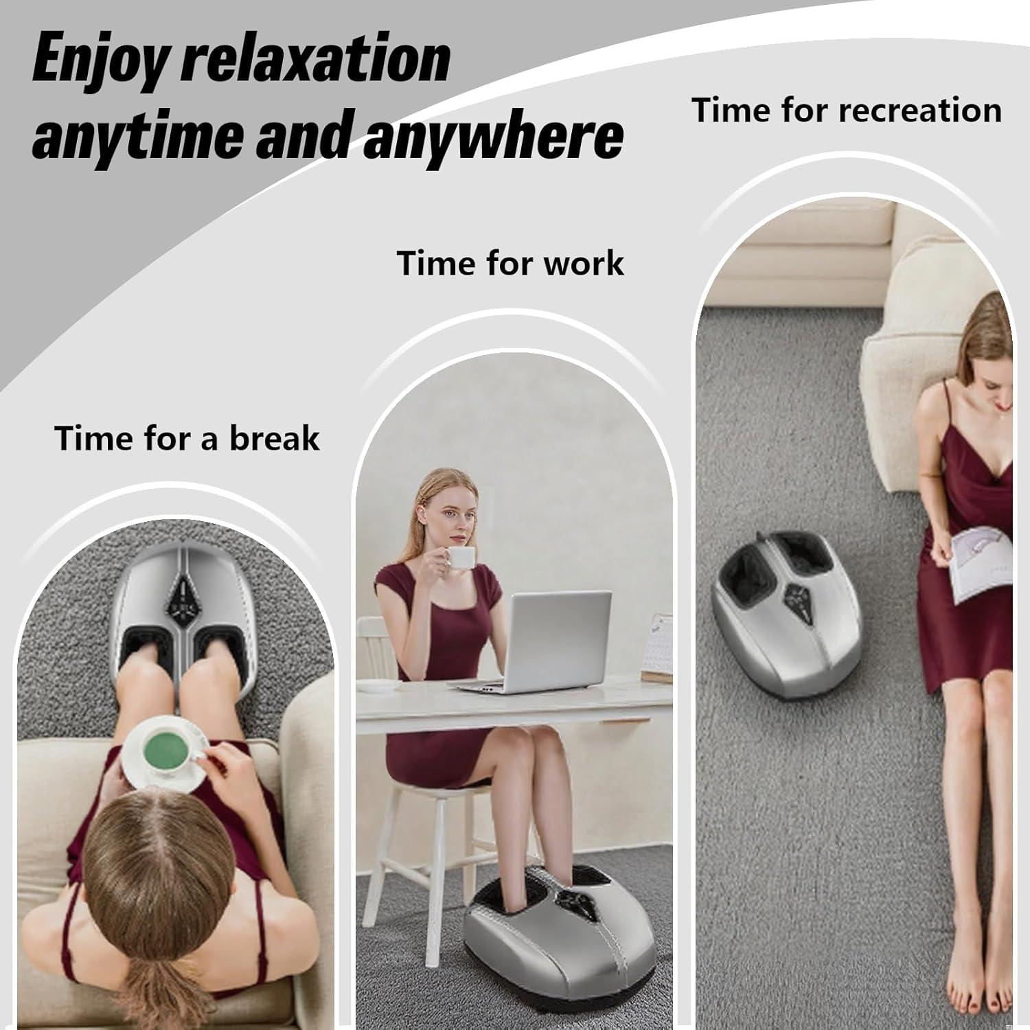 Masajeador de pies Shiatsu Wtruoy con calor y vibración, 5 intensidades