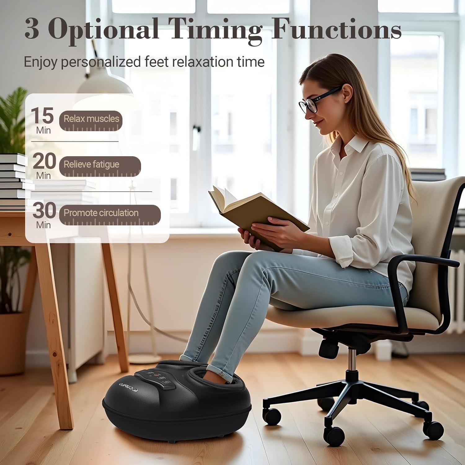 Masajeador de pies Shiatsu CuPiLo CPL-5555 con calor y compresión