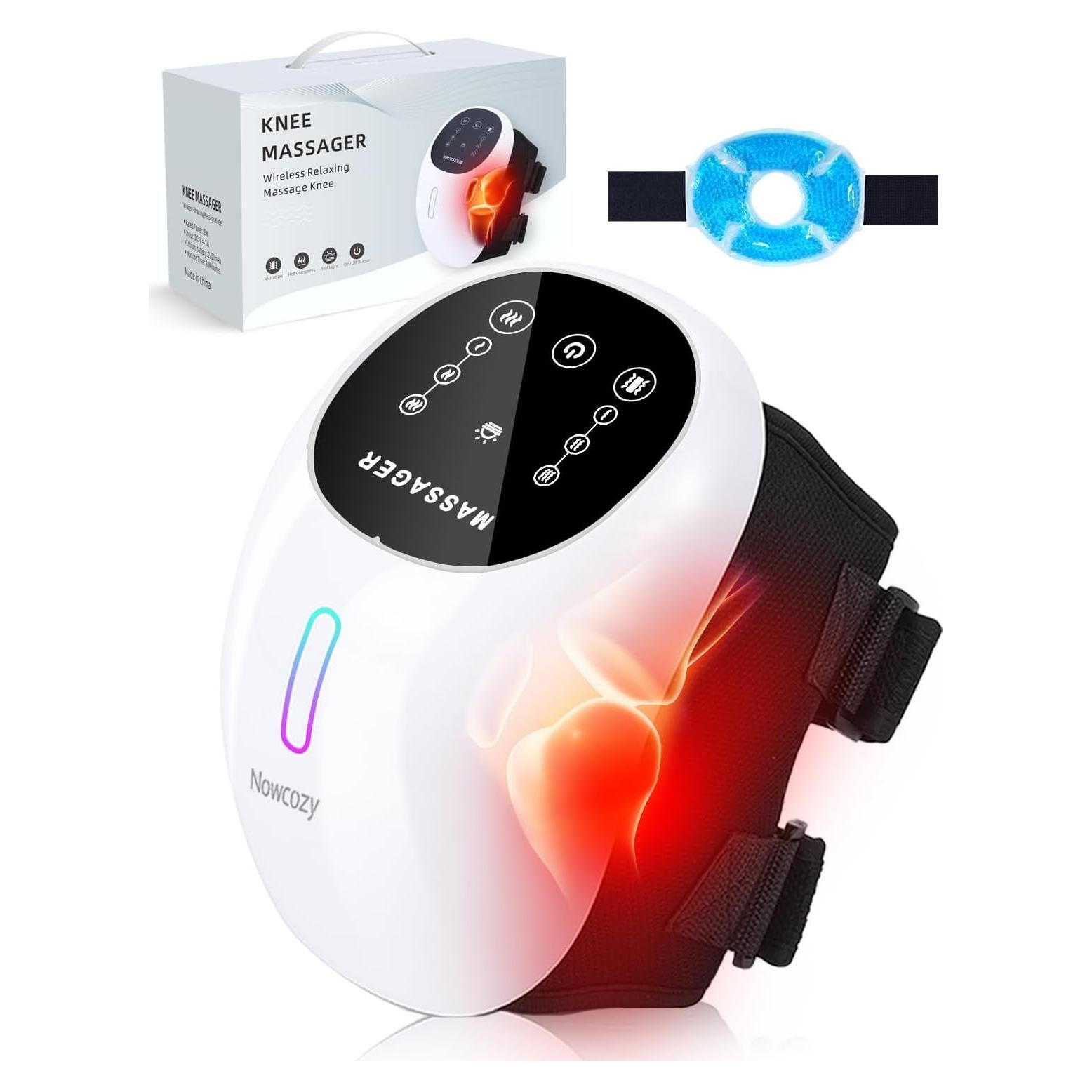 Masajeador de Rodilla Inalámbrico Nowcozy KM-711 con Calor y Hielo