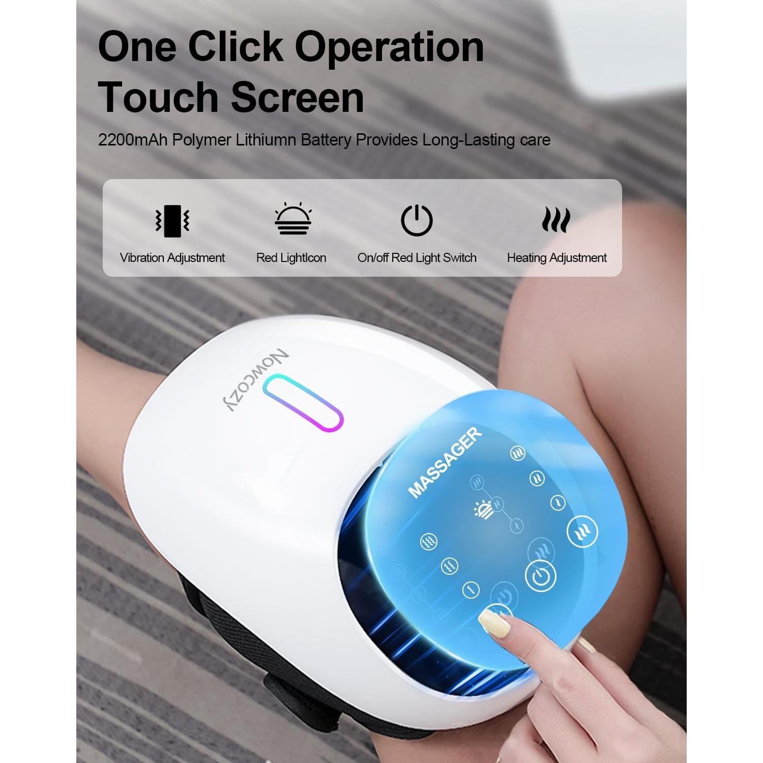 Masajeador de Rodilla Inalámbrico Nowcozy KM-711 con Calor y Hielo