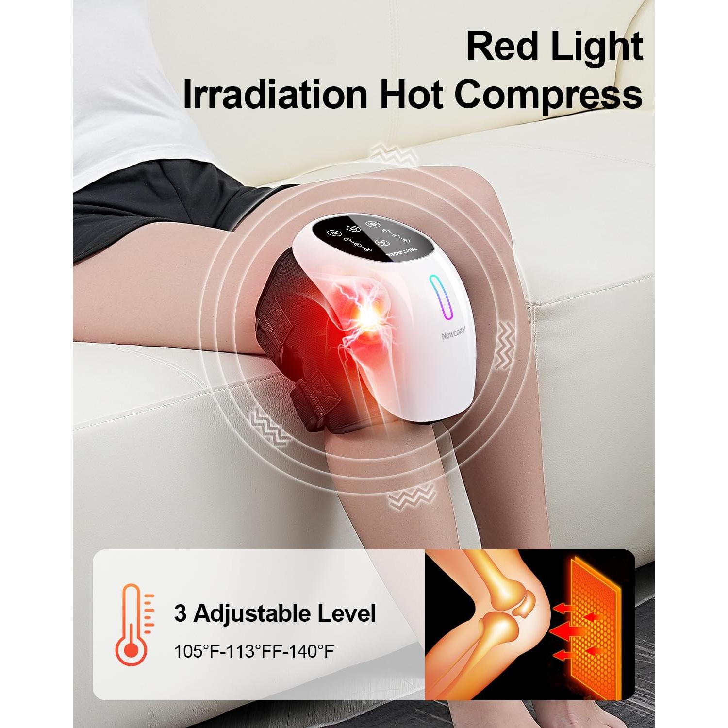 Masajeador de Rodilla Inalámbrico Nowcozy KM-711 con Calor y Hielo