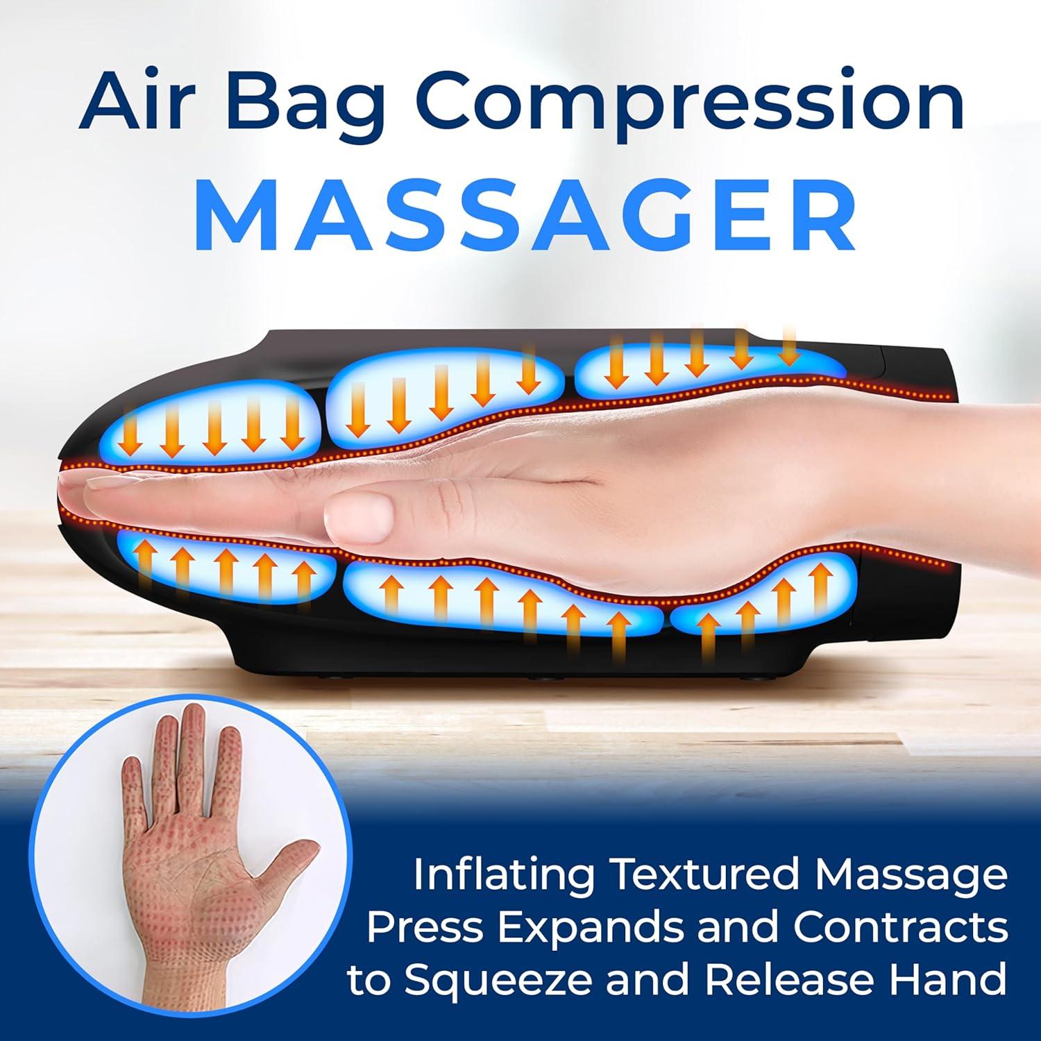 Masajeador de Mano SereneLife Inalámbrico con Calor y Compresión