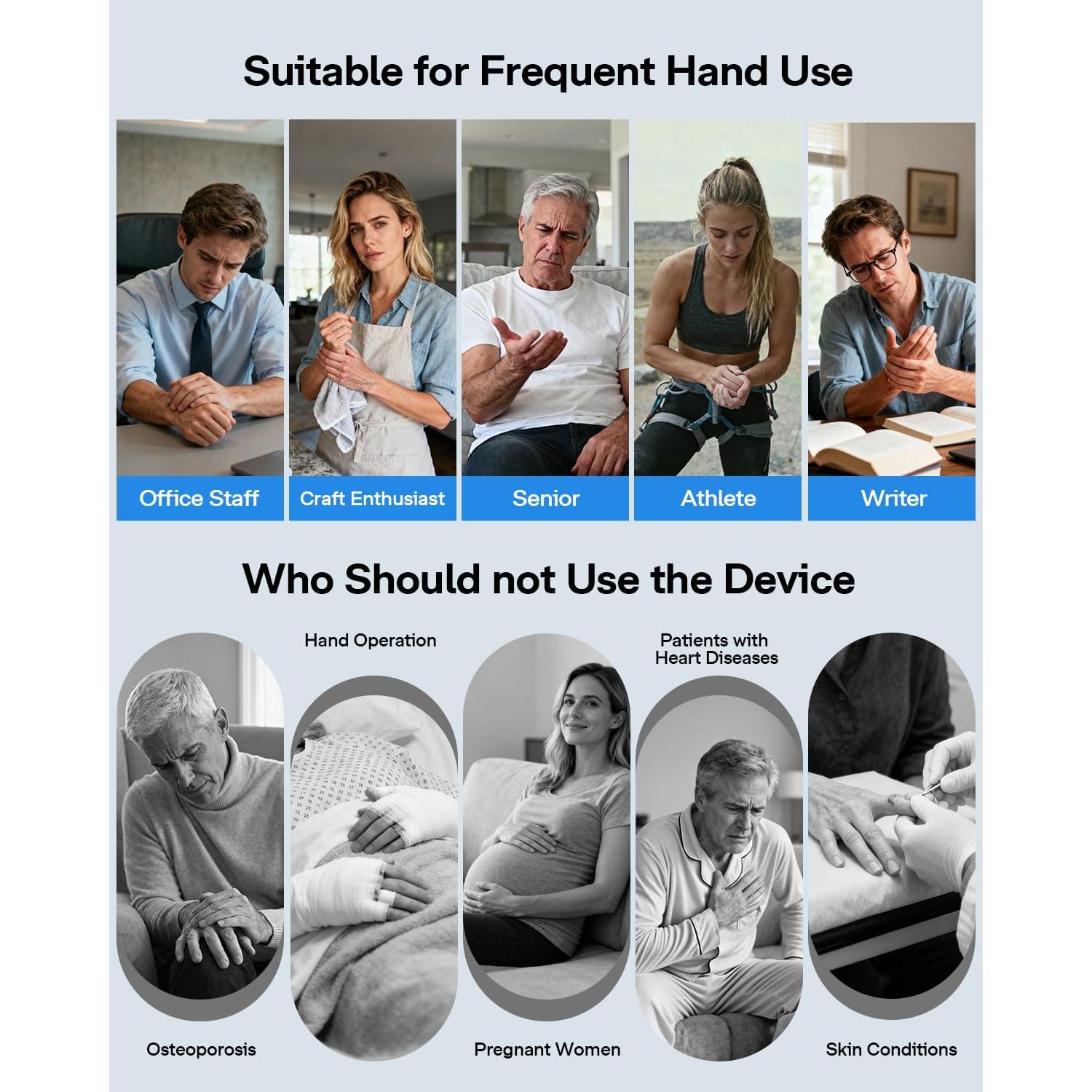 Masajeador de Manos Arace con Calor y Compresión 2500mAh