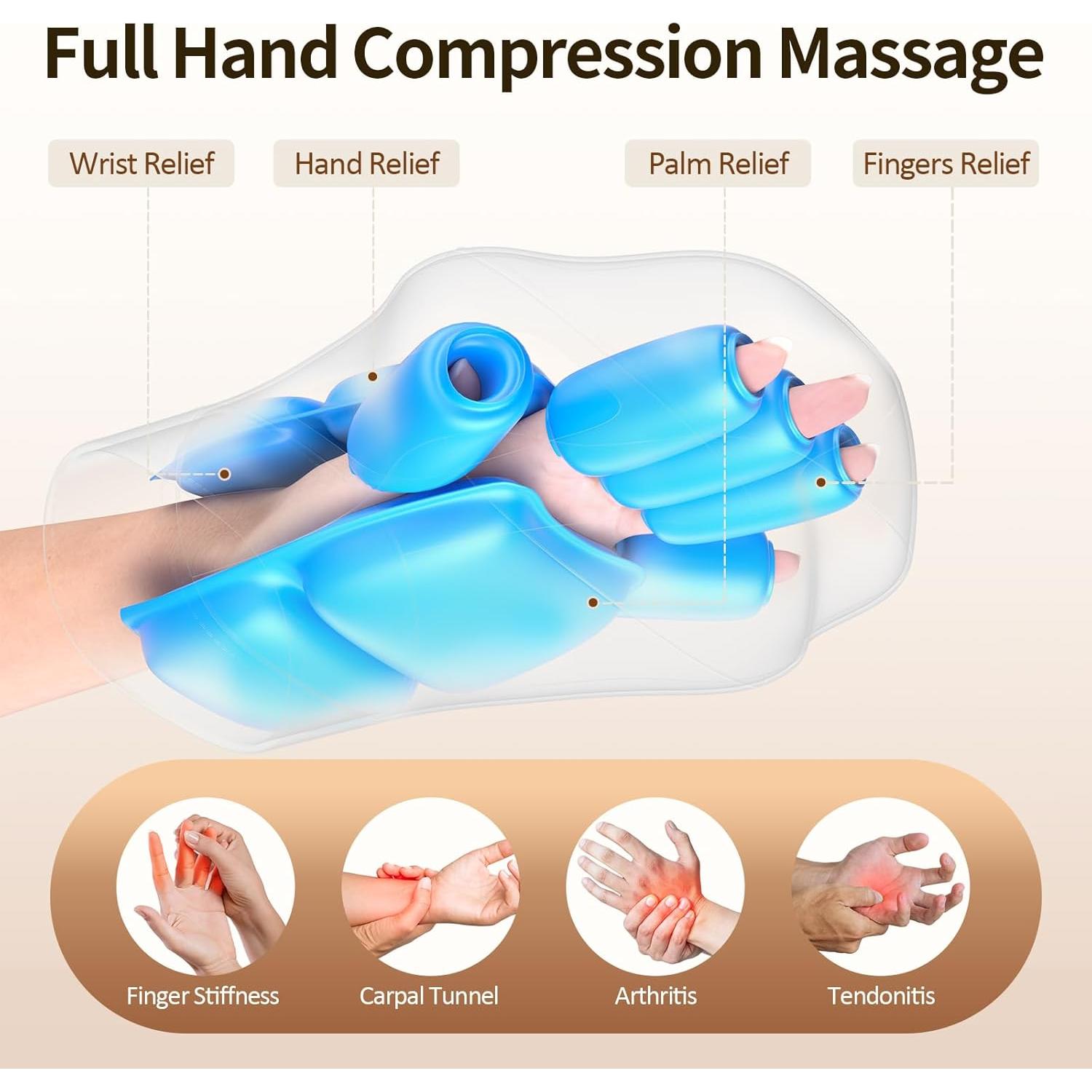 Masajeador de Mano Comfytemp HM1061 con Calor y Compresión