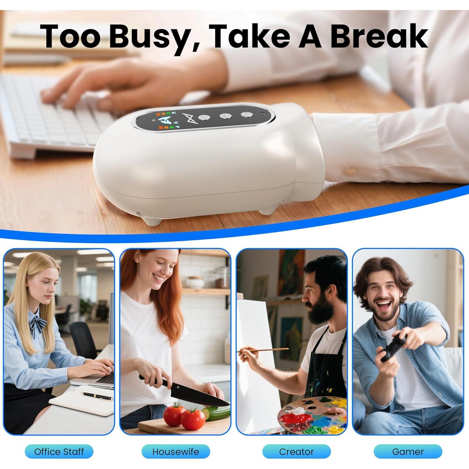 Masajeador de Mano AXV con Calor y Compresión para Artritis