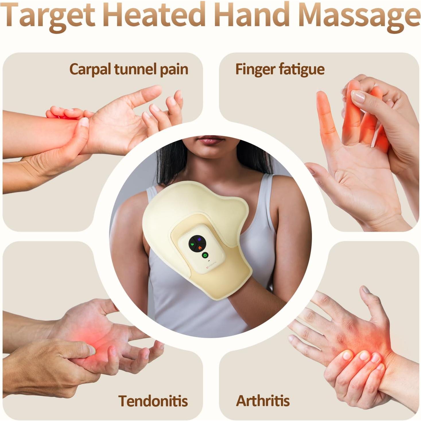 Masajeador de Mano Comfytemp Inalámbrico con Calor y Compresión