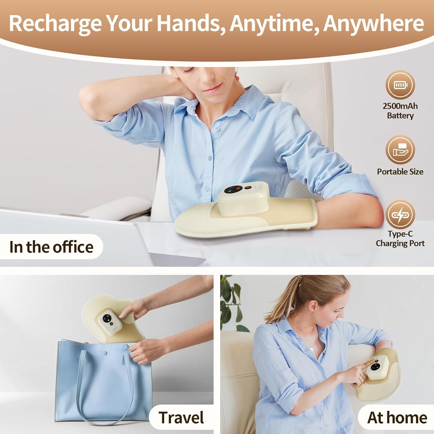 Masajeador de Mano Comfytemp Inalámbrico con Calor y Compresión