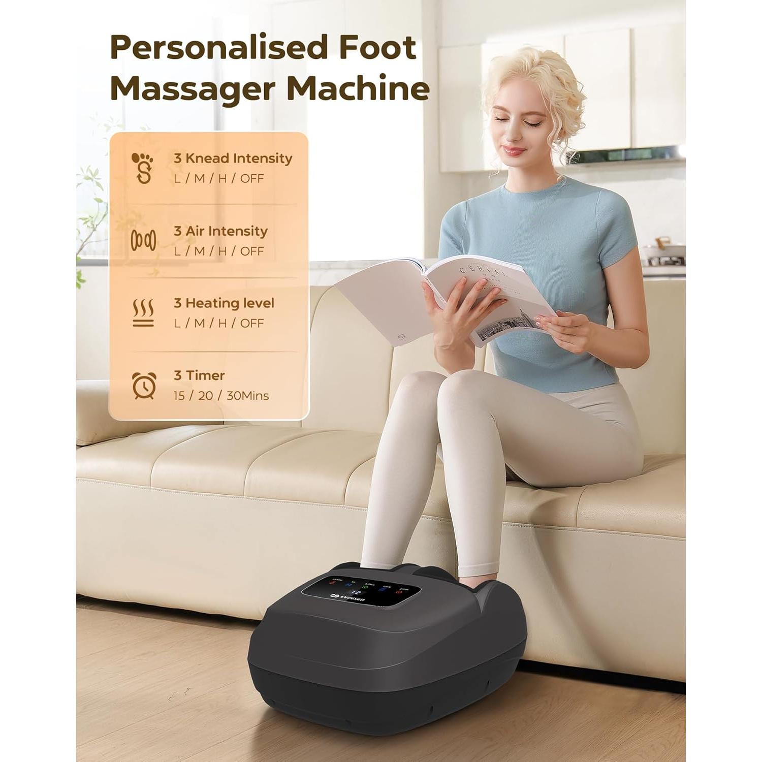 Masajeador de Pies Shiatsu EaseZen 2025 con Calor y Amasado