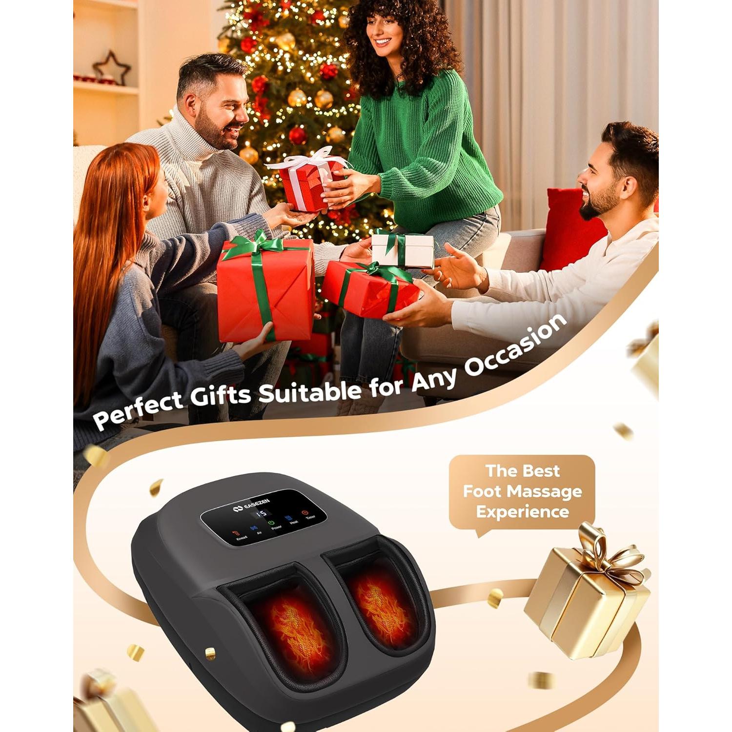 Masajeador de Pies Shiatsu EaseZen 2025 con Calor y Amasado