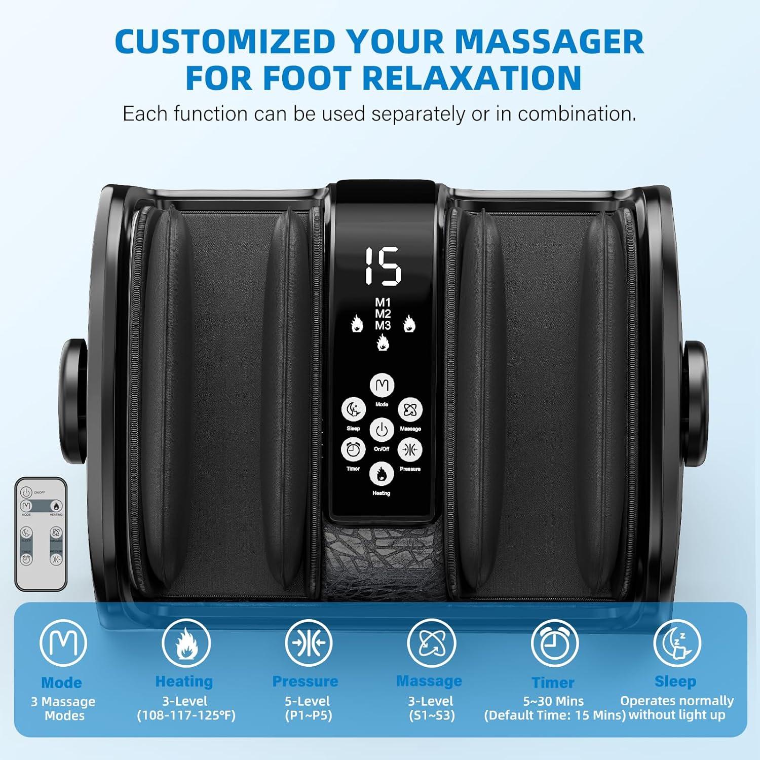 Masajeador de pies CARESKYpro FM901 con calor y 5 intensidades