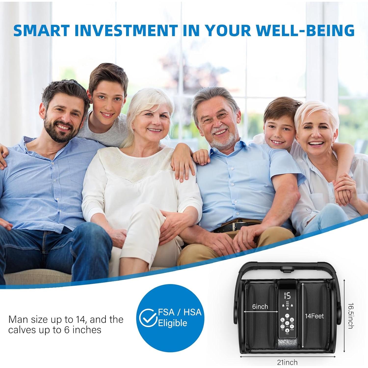 Masajeador de pies CARESKYpro FM901 con calor y 5 intensidades