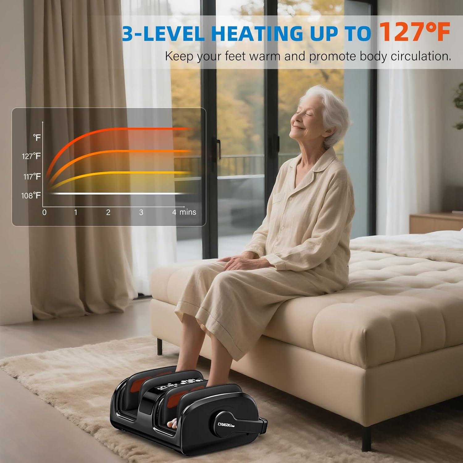 Masajeador de pies CARESKYpro FM901 con calor y 5 intensidades