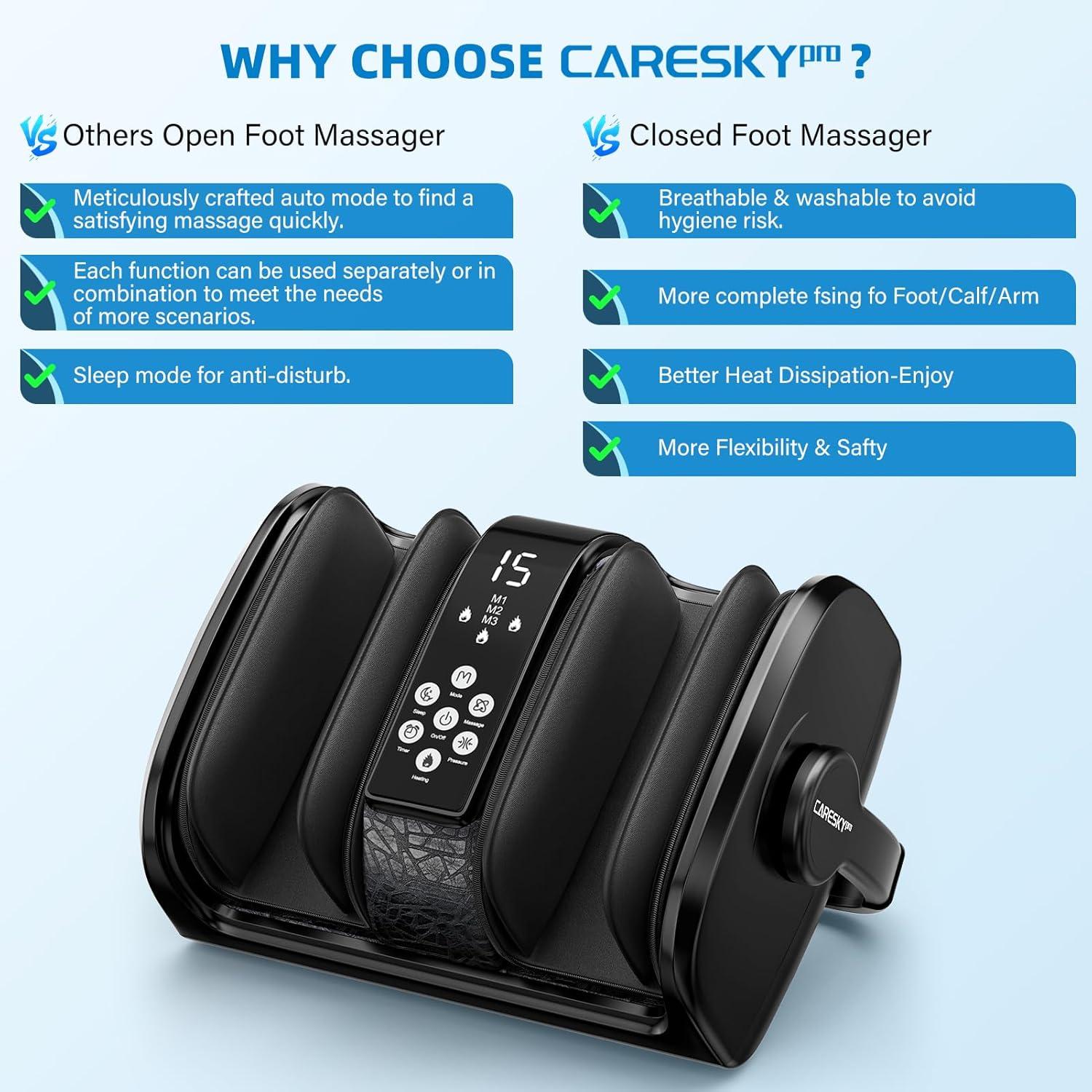 Masajeador de pies CARESKYpro FM901 con calor y 5 intensidades