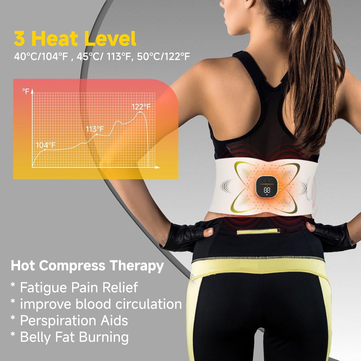 Cinturón de Tonificación Abdominal con Almohadilla Térmica