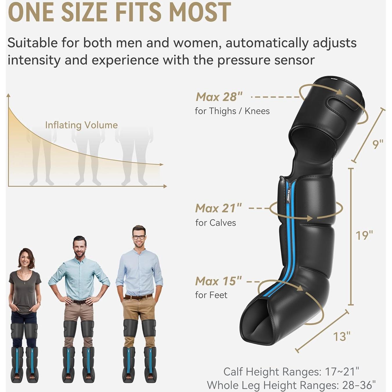 Masajeador de Piernas y Pies FIT KING FT-119A Inalámbrico