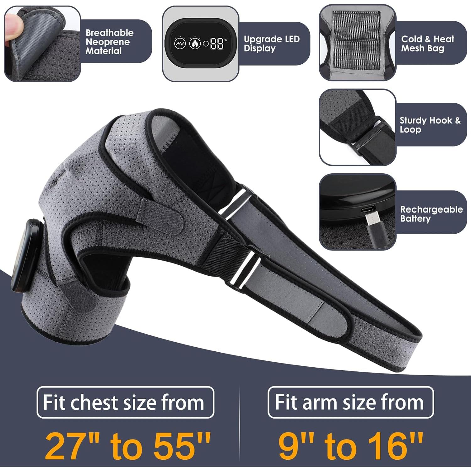 Faja Calentada Inalámbrica MAVLLY para Hombros con Masaje