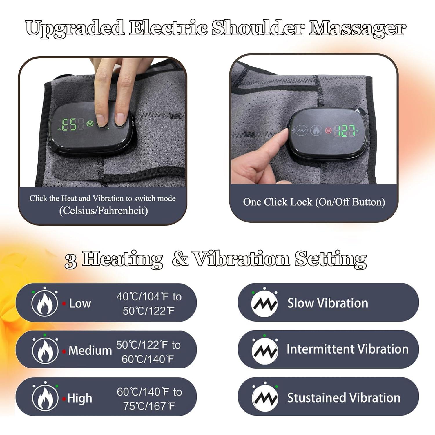 Faja Calentada Inalámbrica MAVLLY para Hombros con Masaje