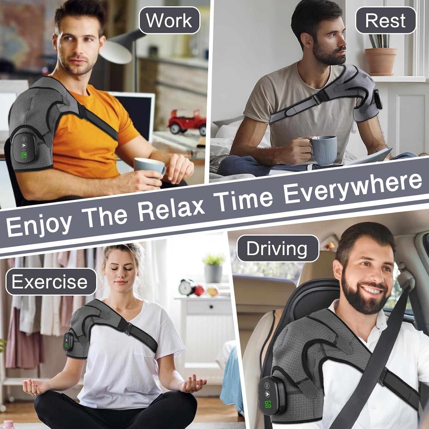 Faja Calentada Inalámbrica MAVLLY para Hombros con Masaje