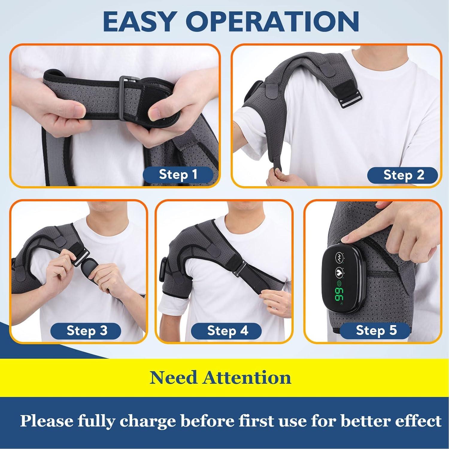 Faja Calentada Inalámbrica MAVLLY para Hombros con Masaje