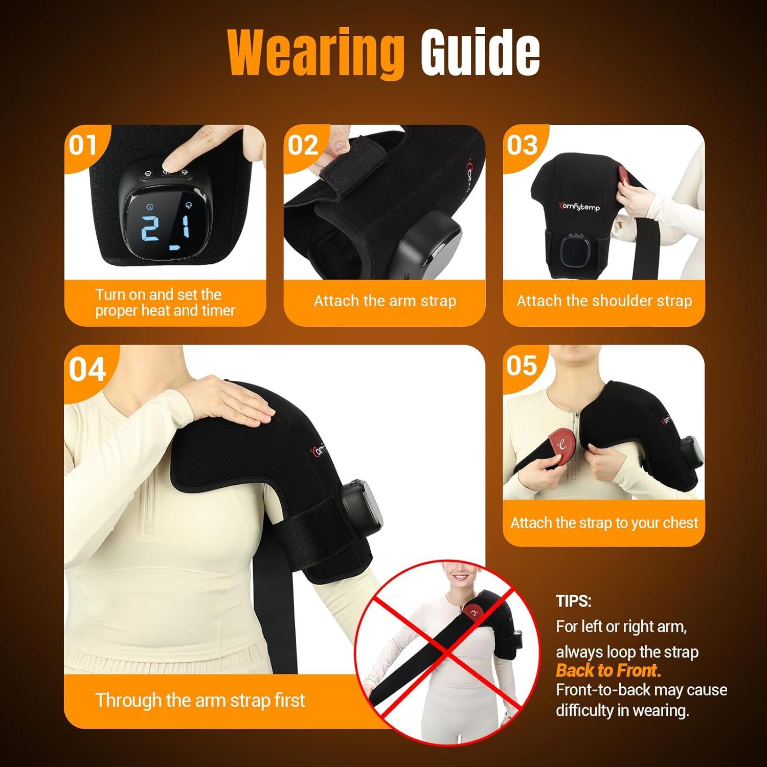 Almohadilla Térmica Inalámbrica Comfytemp para Hombro - 9 Niveles de Calor