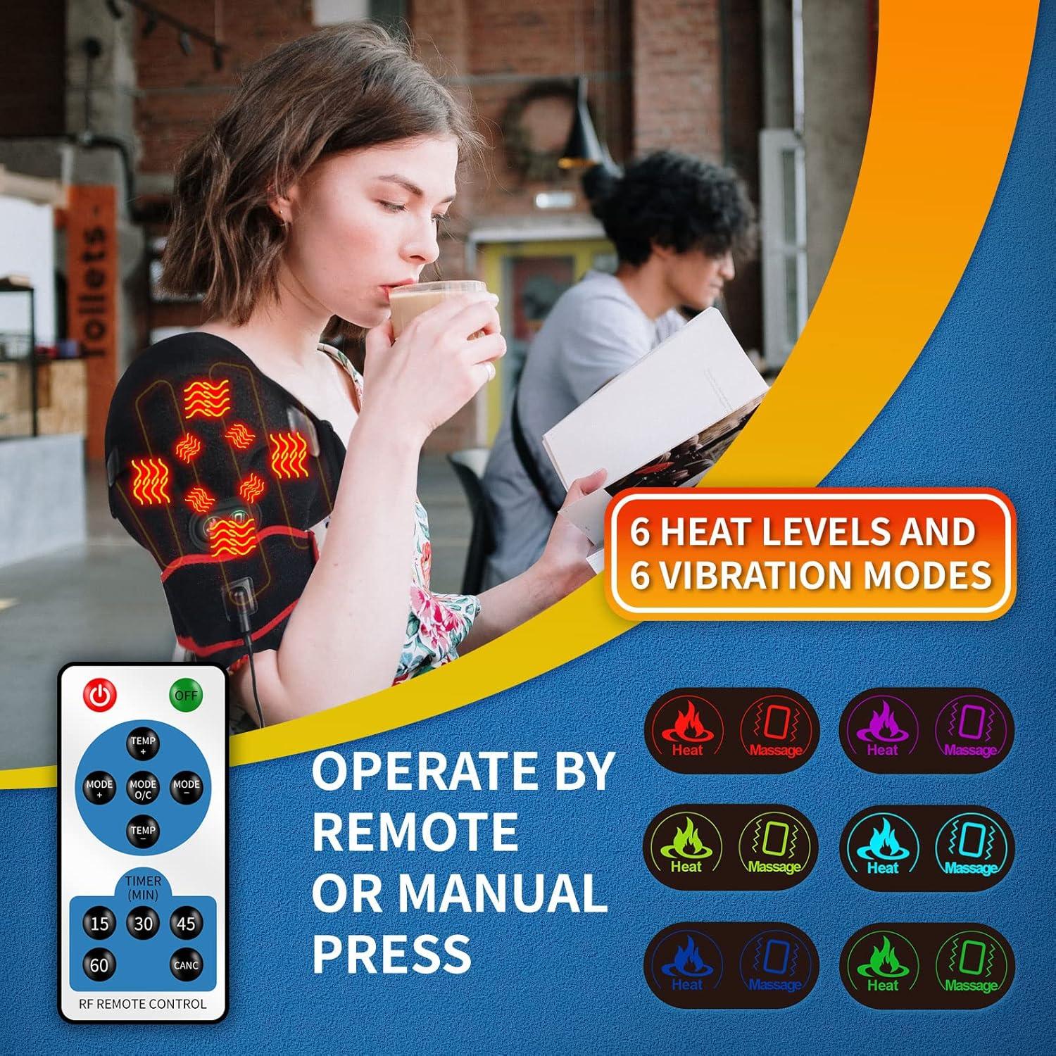 Almohadilla Térmica Sticro para Hombro XL/XXL con Masaje Vibrante