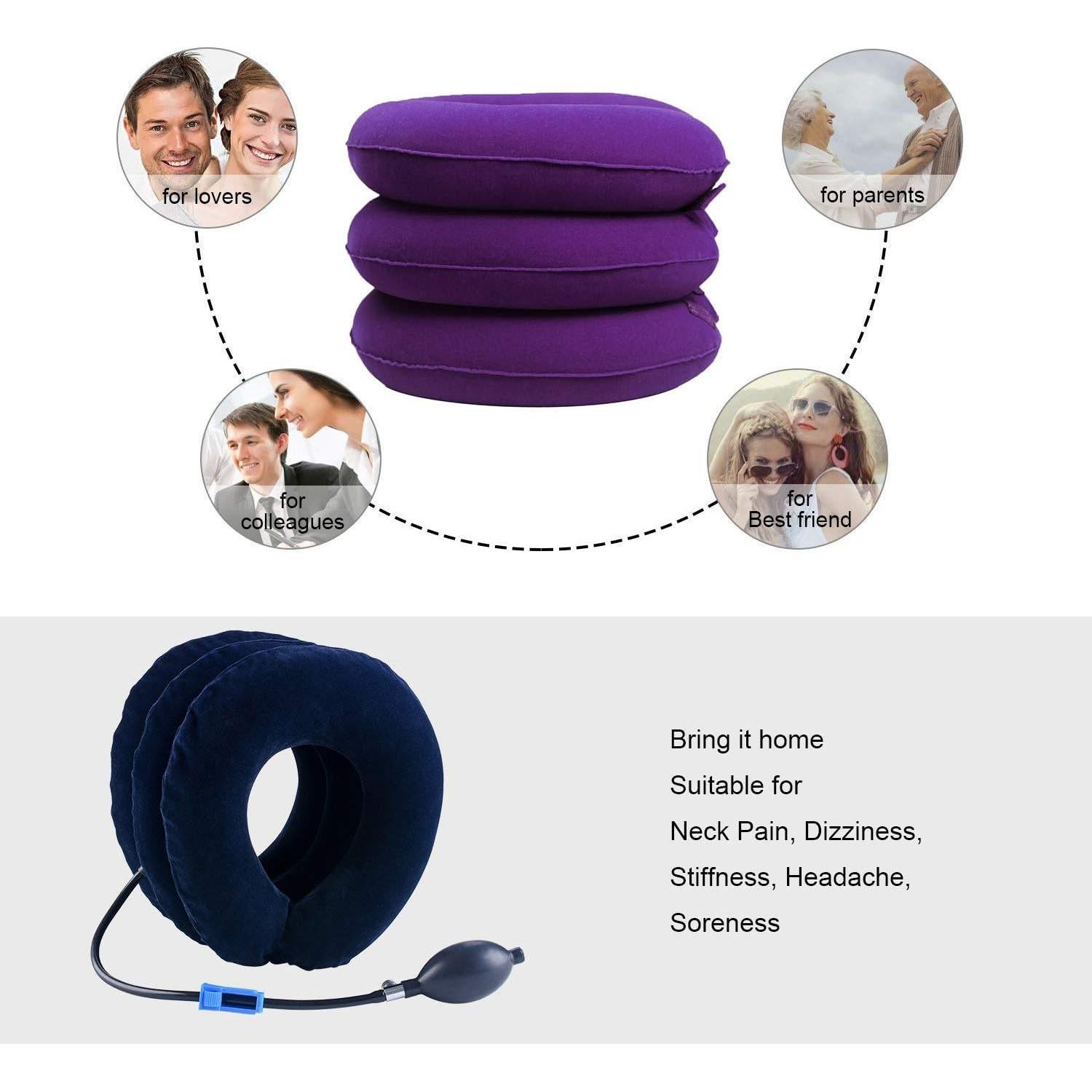 Dispositivo de Tracción Cervical Inflable RUNZI - Alivio Dolor Cuello