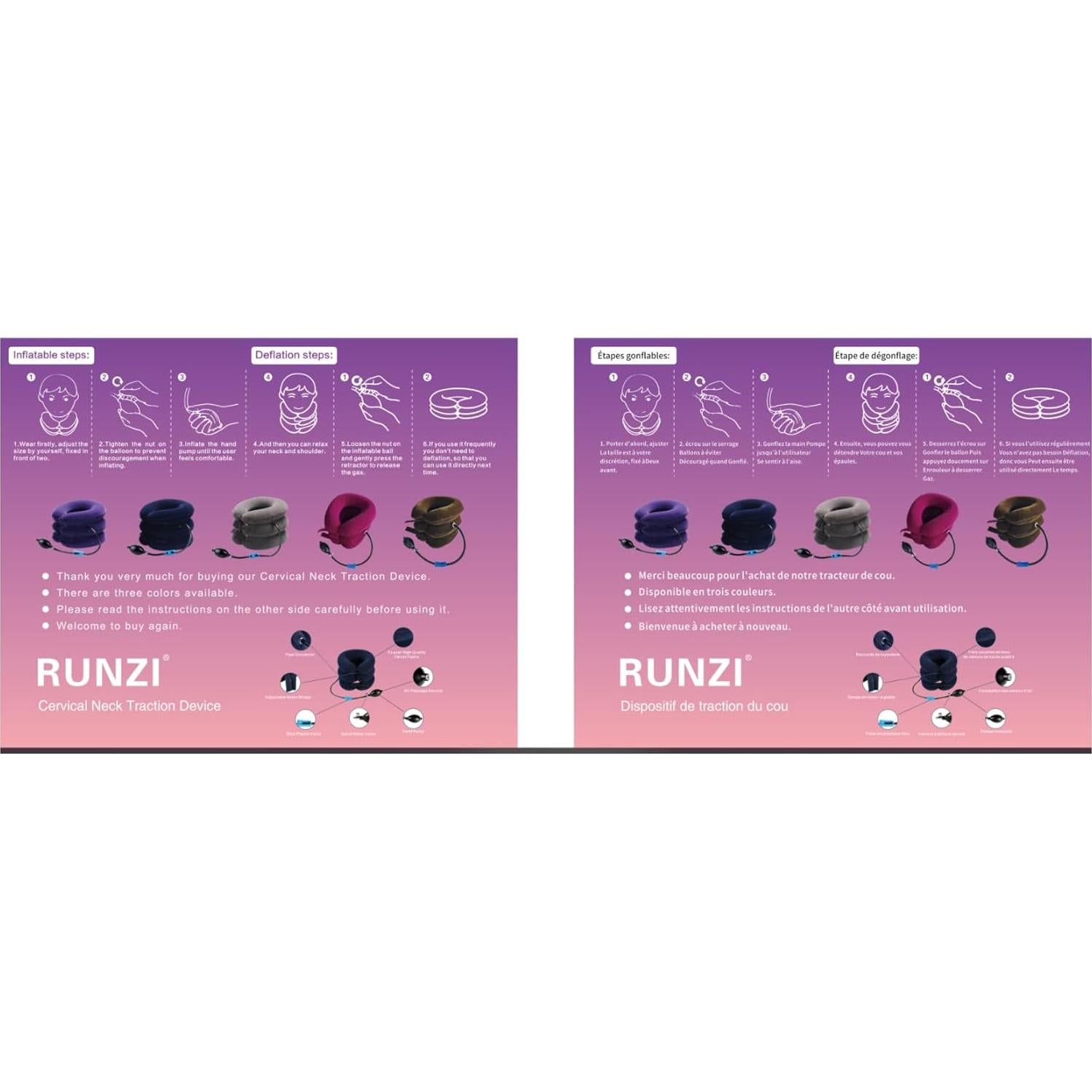 Dispositivo de Tracción Cervical Inflable RUNZI - Alivio Dolor Cuello