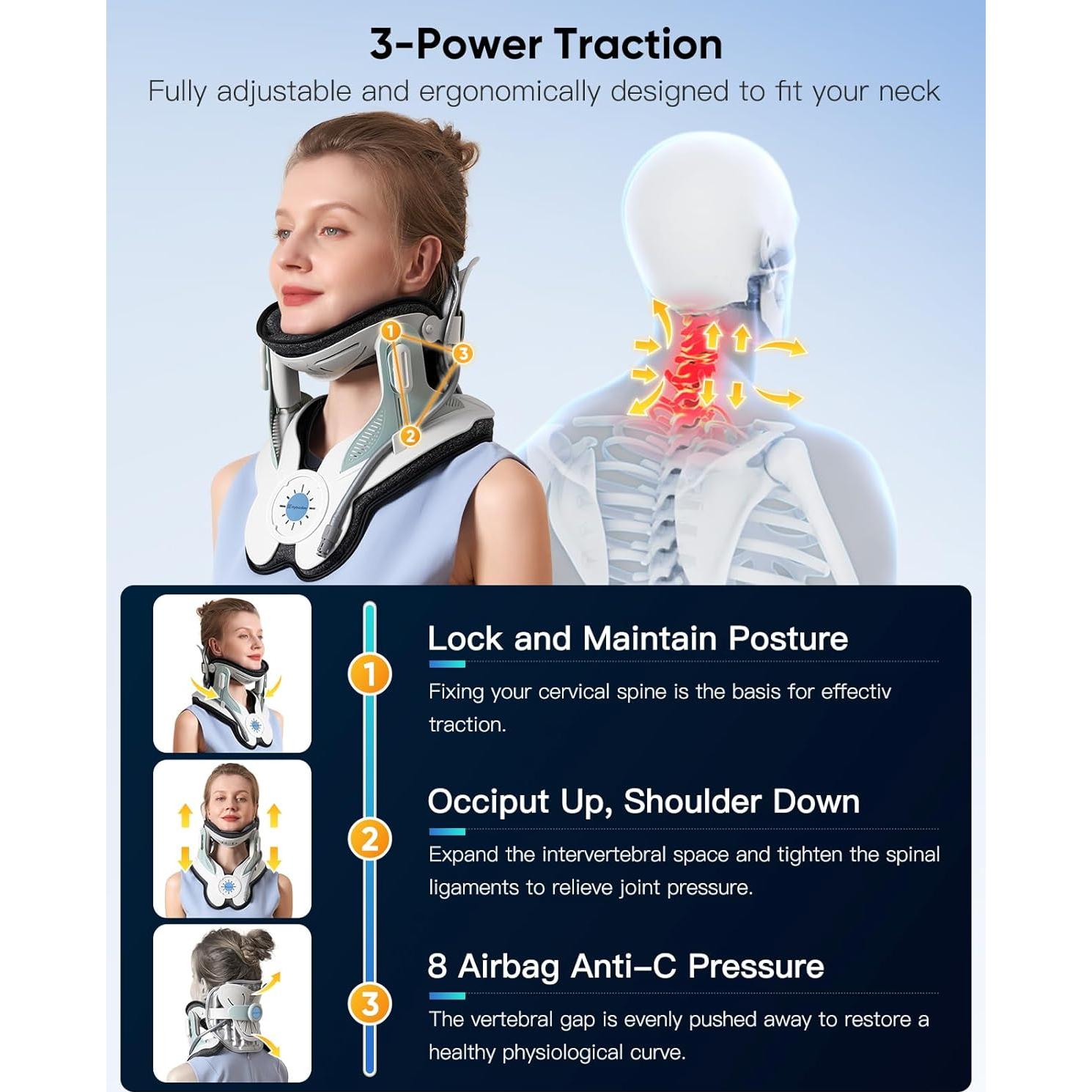 Dispositivo de Tracción Cervical Alphay HYBDTE-CNTD con Bomba Eléctrica