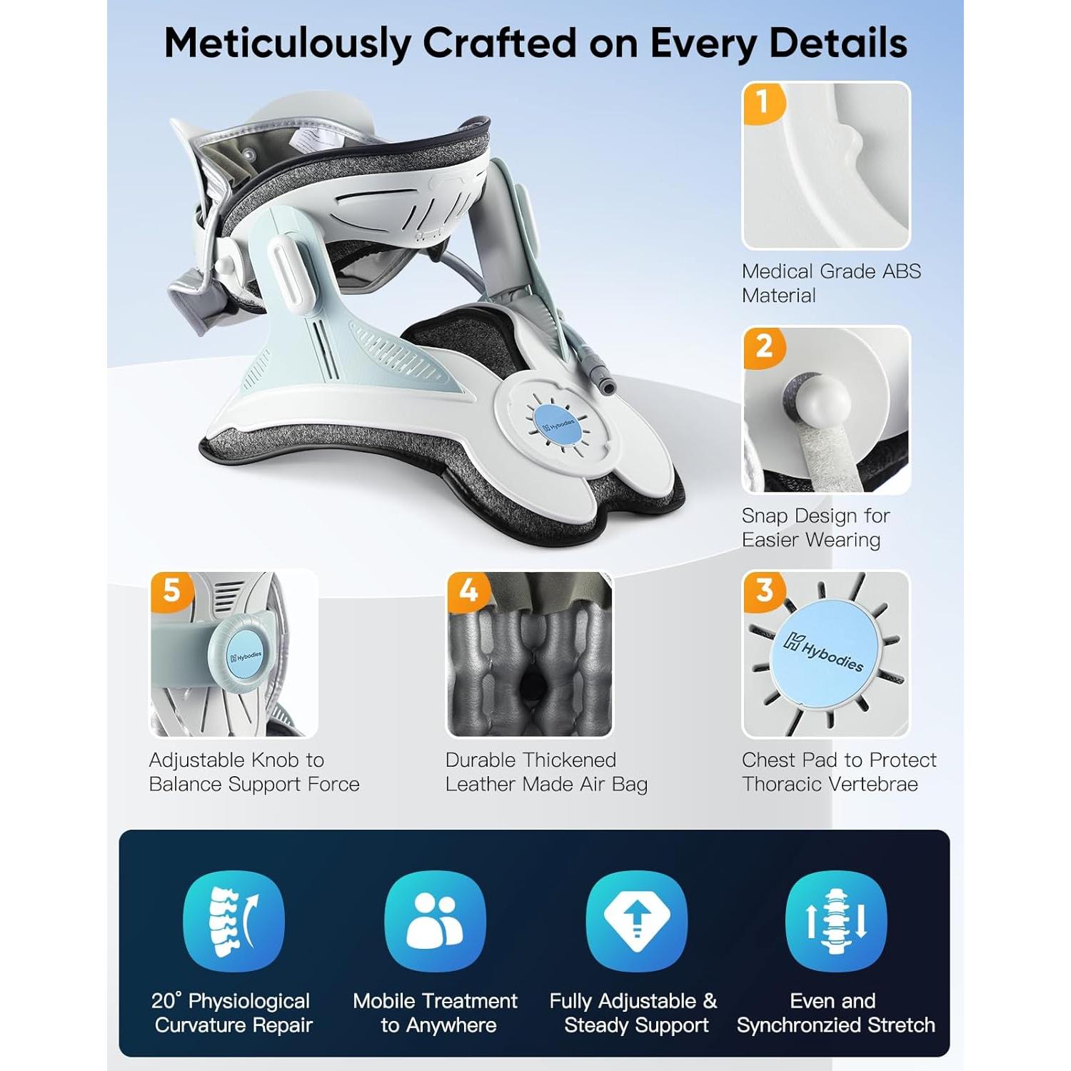 Dispositivo de Tracción Cervical Alphay HYBDTE-CNTD con Bomba Eléctrica