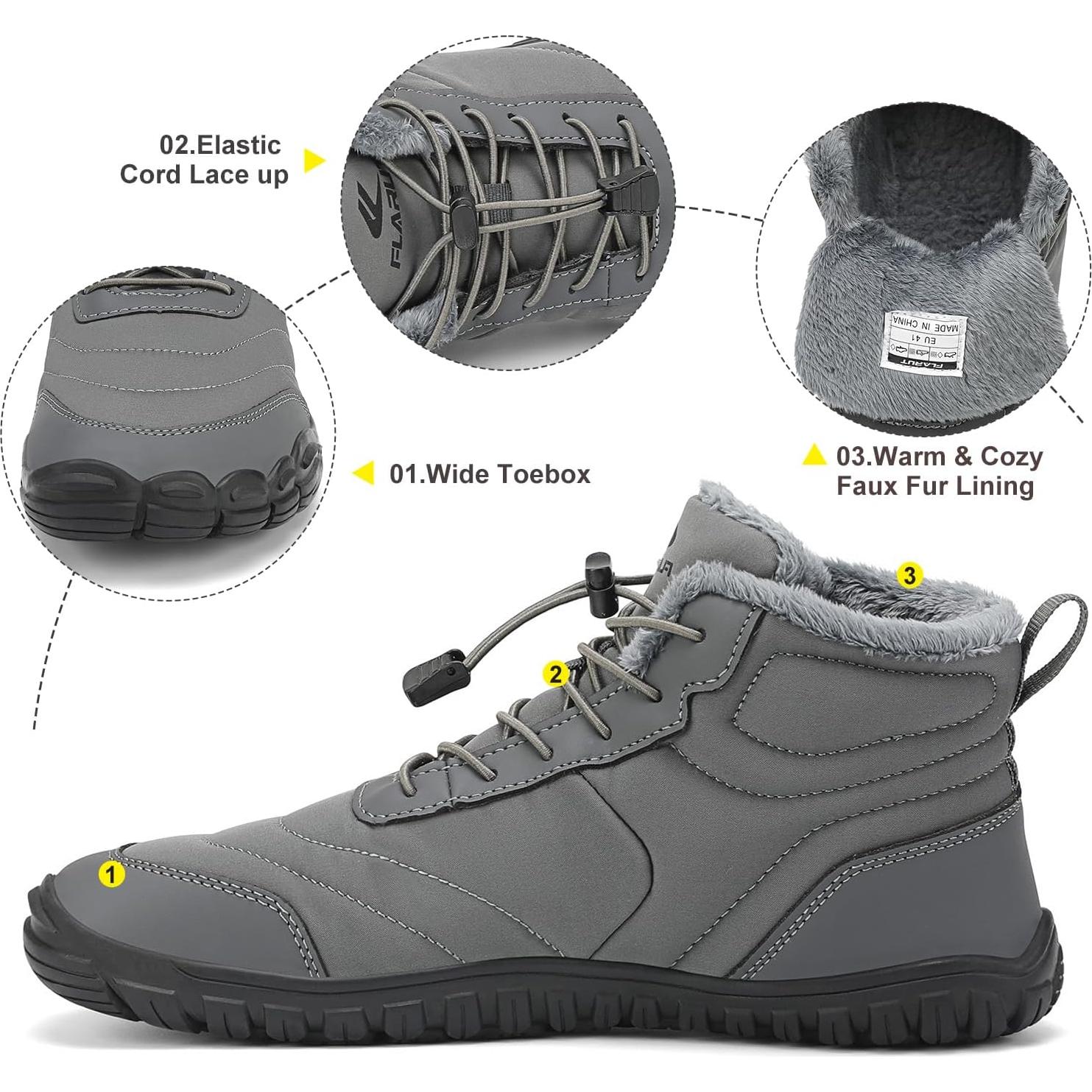 Botas de Nieve FLARUT Unisex Impermeables y Antideslizantes