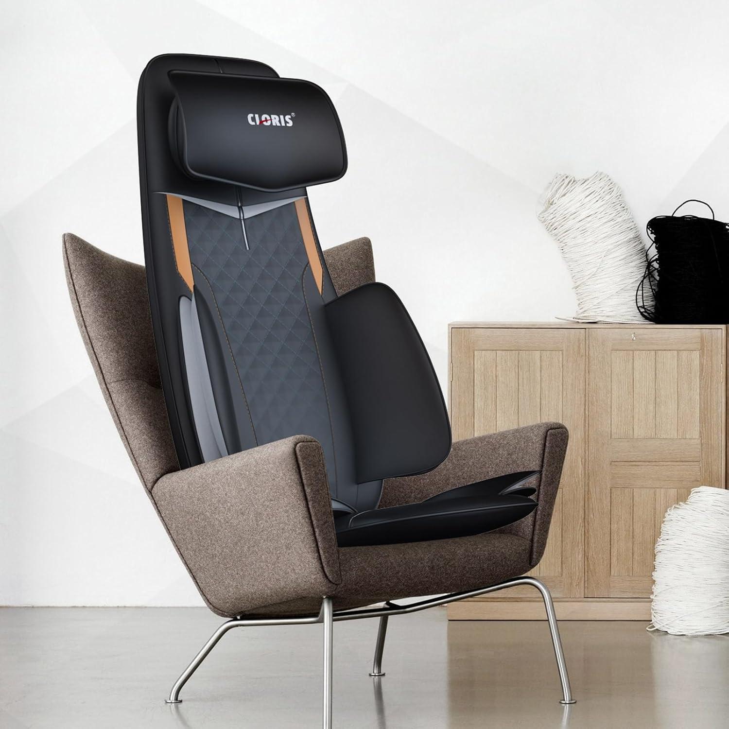 Masajeador de Cuello y Espalda CLORIS con Calor y Reposacabezas Ajustable