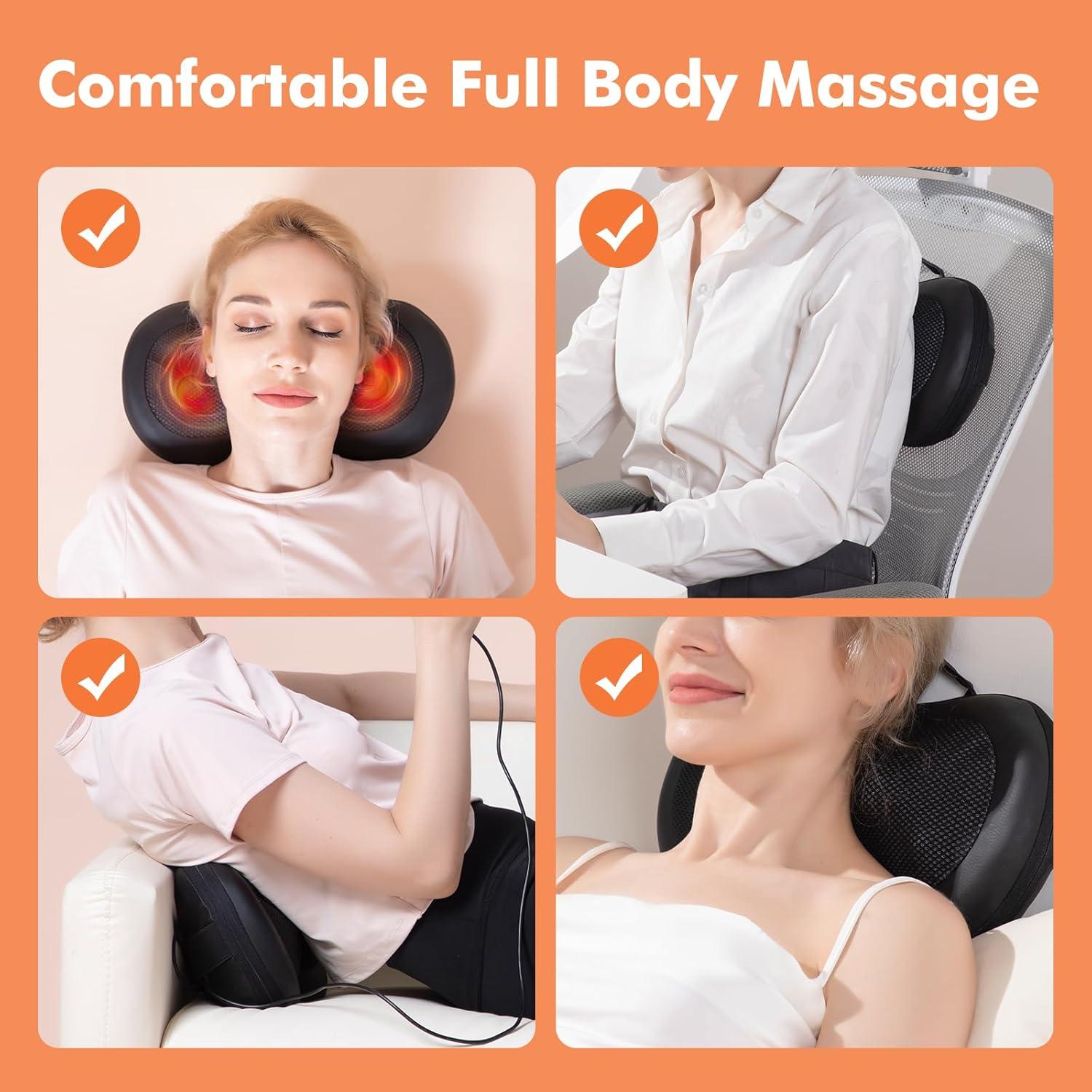 Masajeador Inalámbrico ANHAO con Calor para Espalda y Cuello