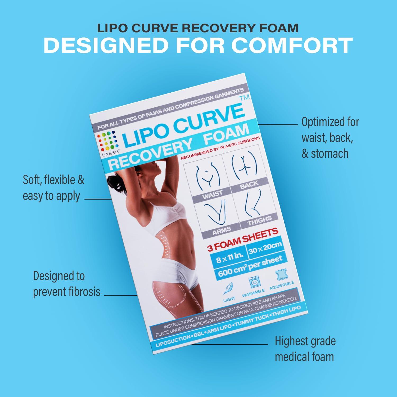 Espuma de Compresión LipoCurve 3-Pack para Recuperación Postquirúrgica