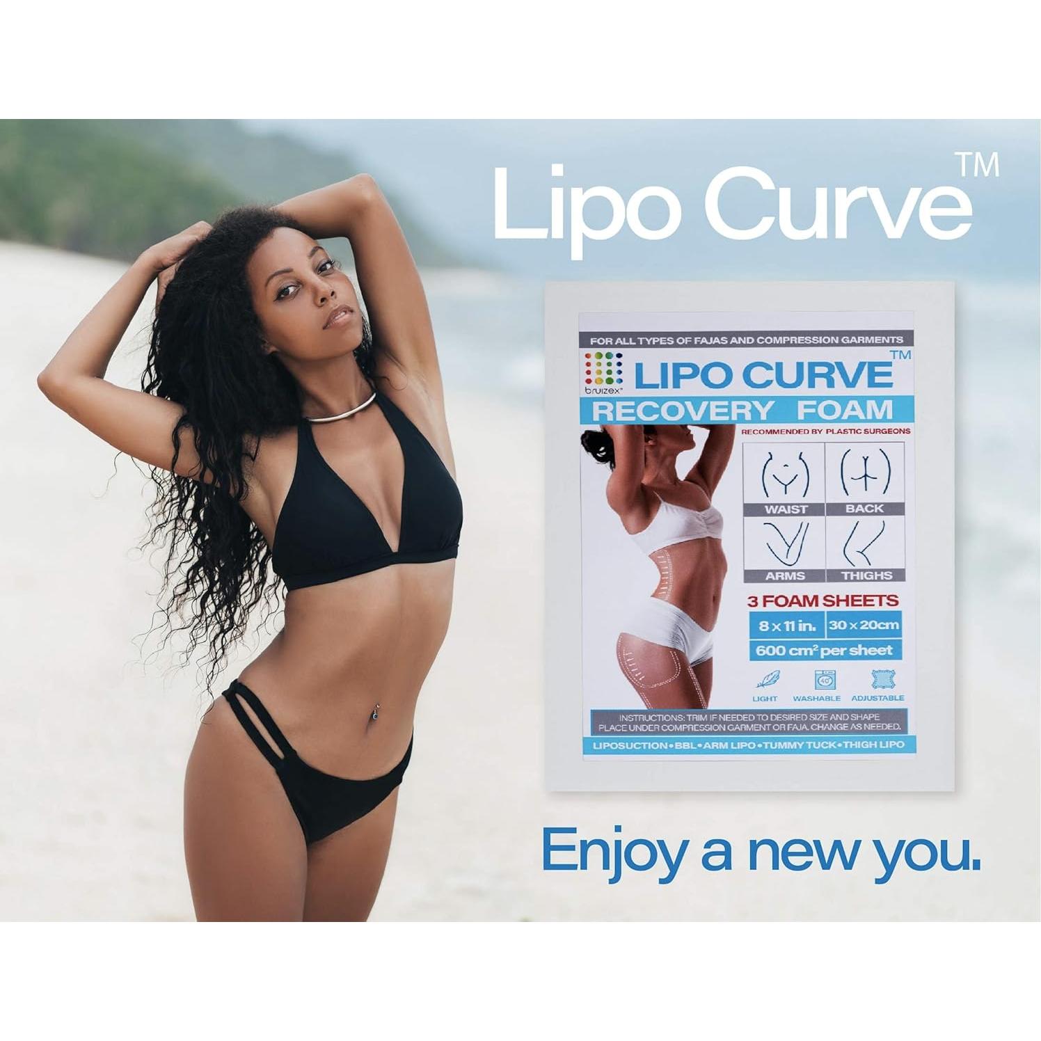 Espuma de Compresión LipoCurve 3-Pack para Recuperación Postquirúrgica