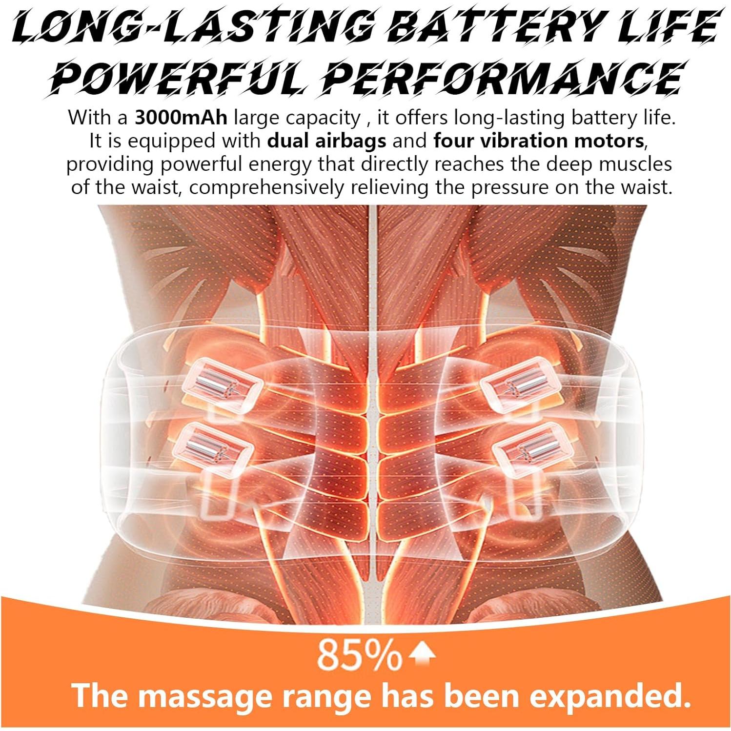 Masajeador de Espalda Inalámbrico Wtruoy con Calor y Vibración