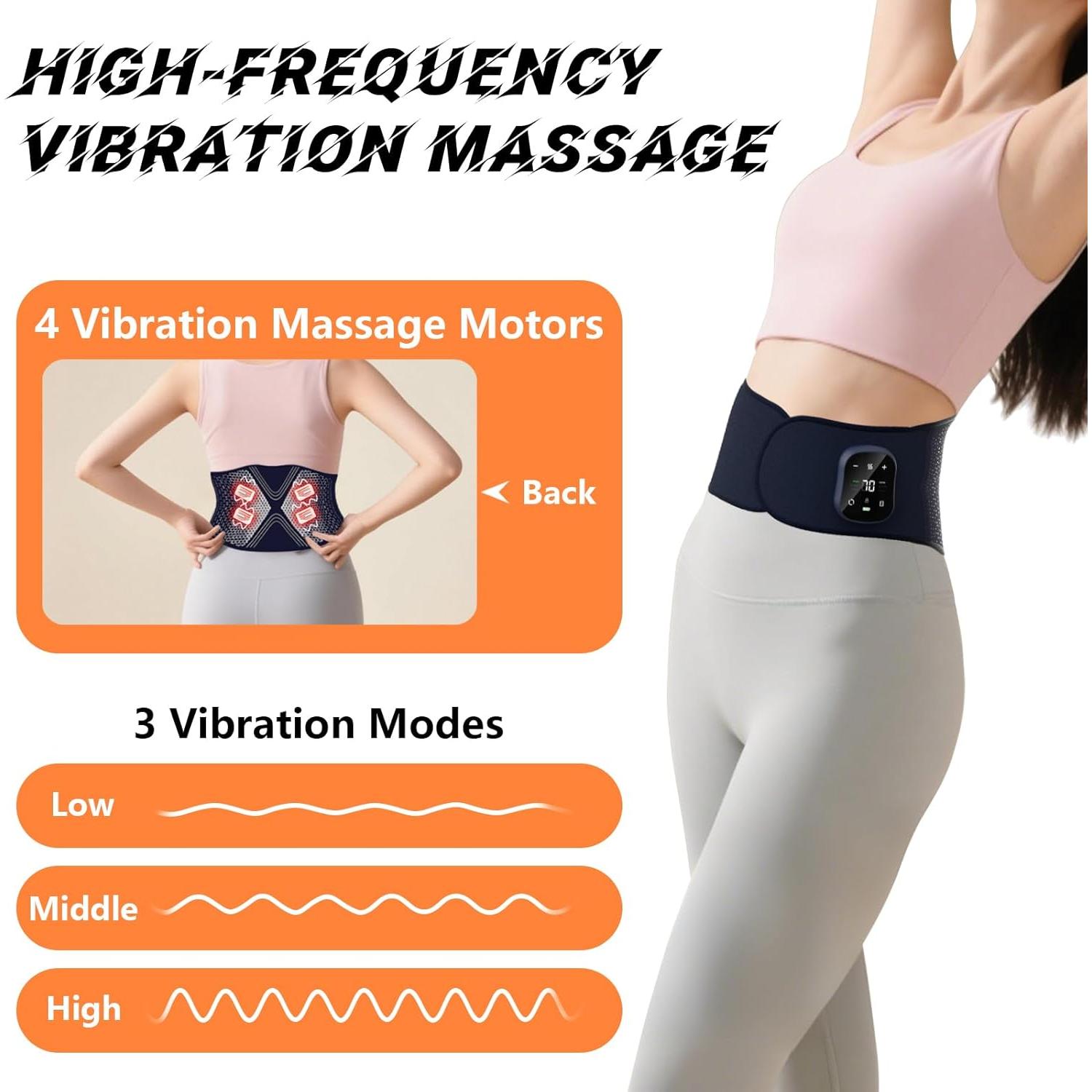 Masajeador de Espalda Inalámbrico Wtruoy con Calor y Vibración