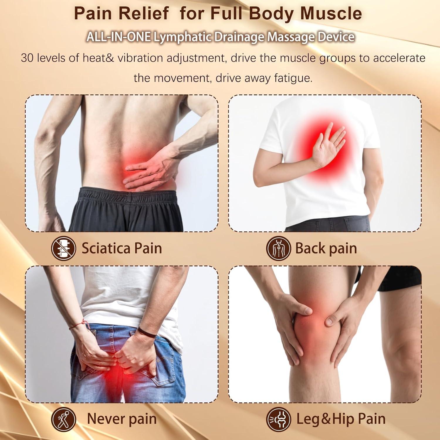 Masajeador Drenaje Linfático Lemonforts LDM-05 Inalámbrico 30 Niveles