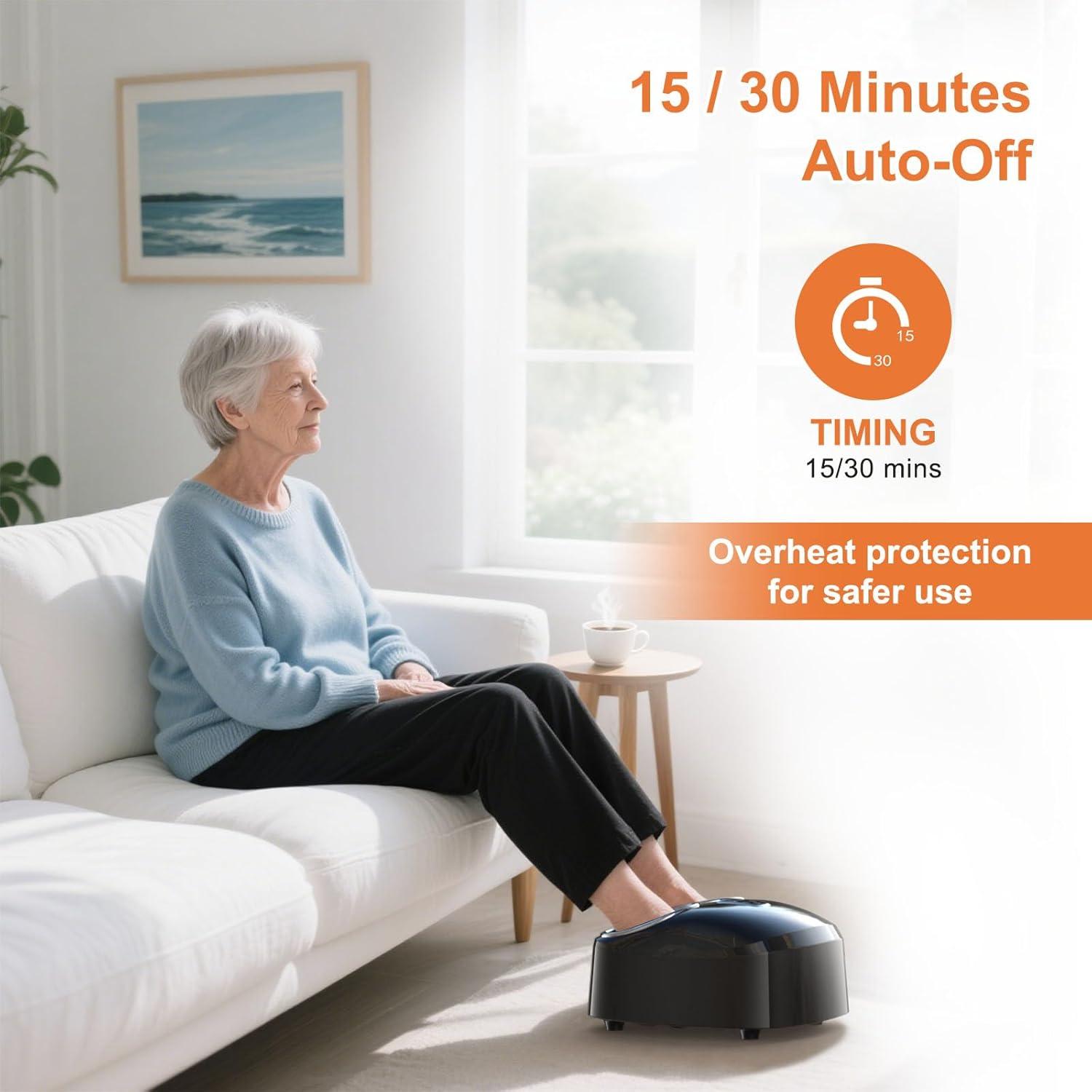 Masajeador de pies Shiatsu Kainsati con calor y compresión