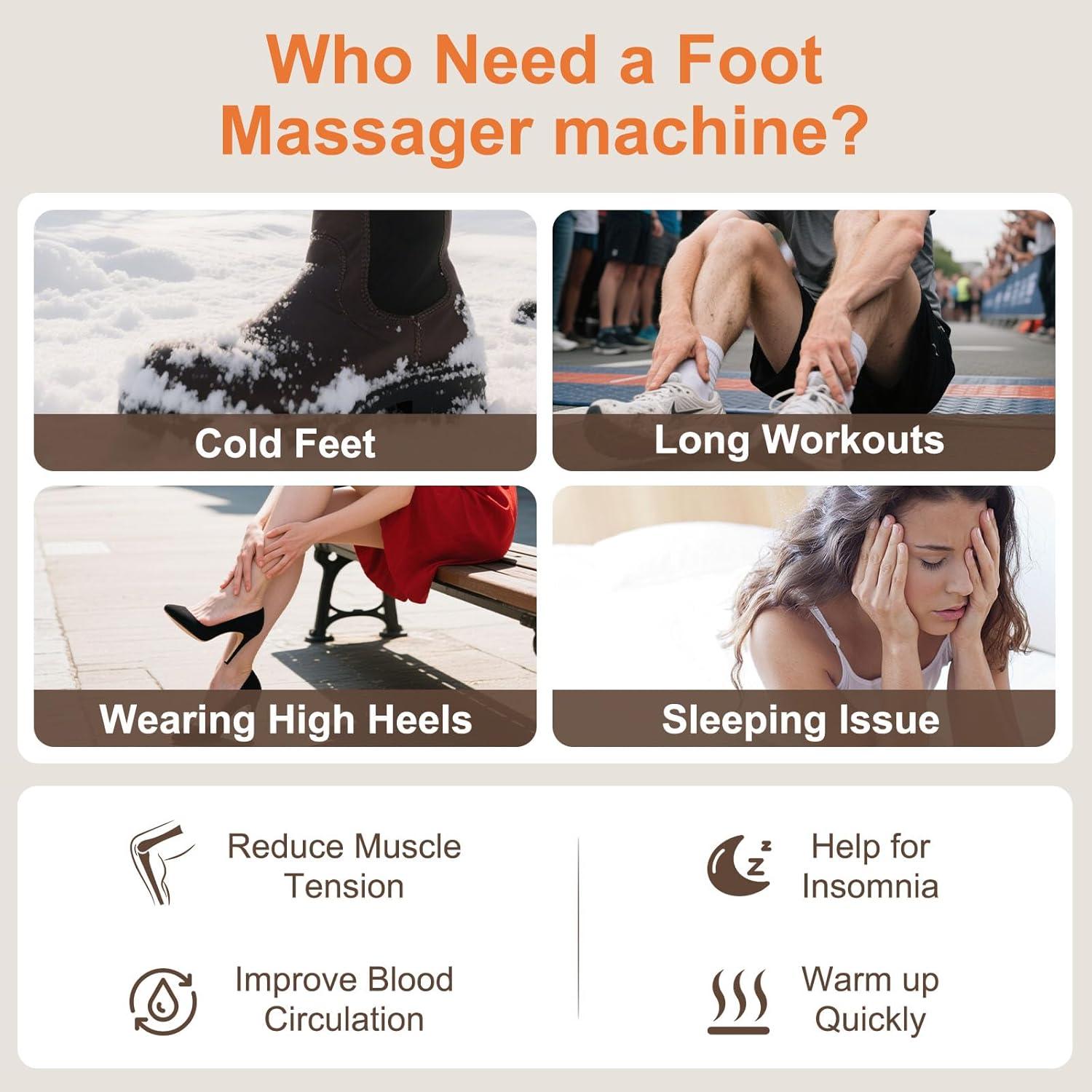 Masajeador de pies Shiatsu Kainsati con calor y compresión