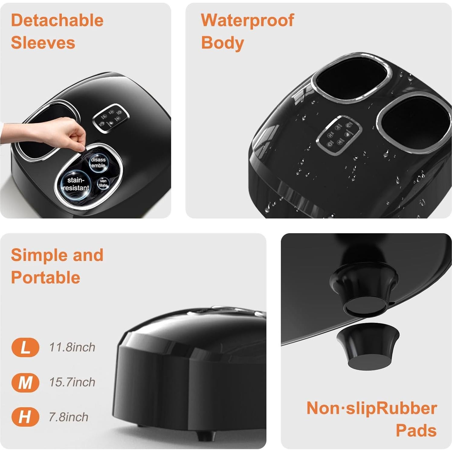 Masajeador de pies Shiatsu Kainsati con calor y compresión