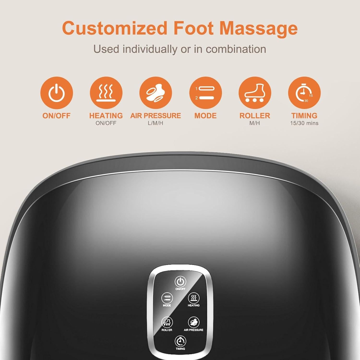 Masajeador de pies Shiatsu Kainsati con calor y compresión