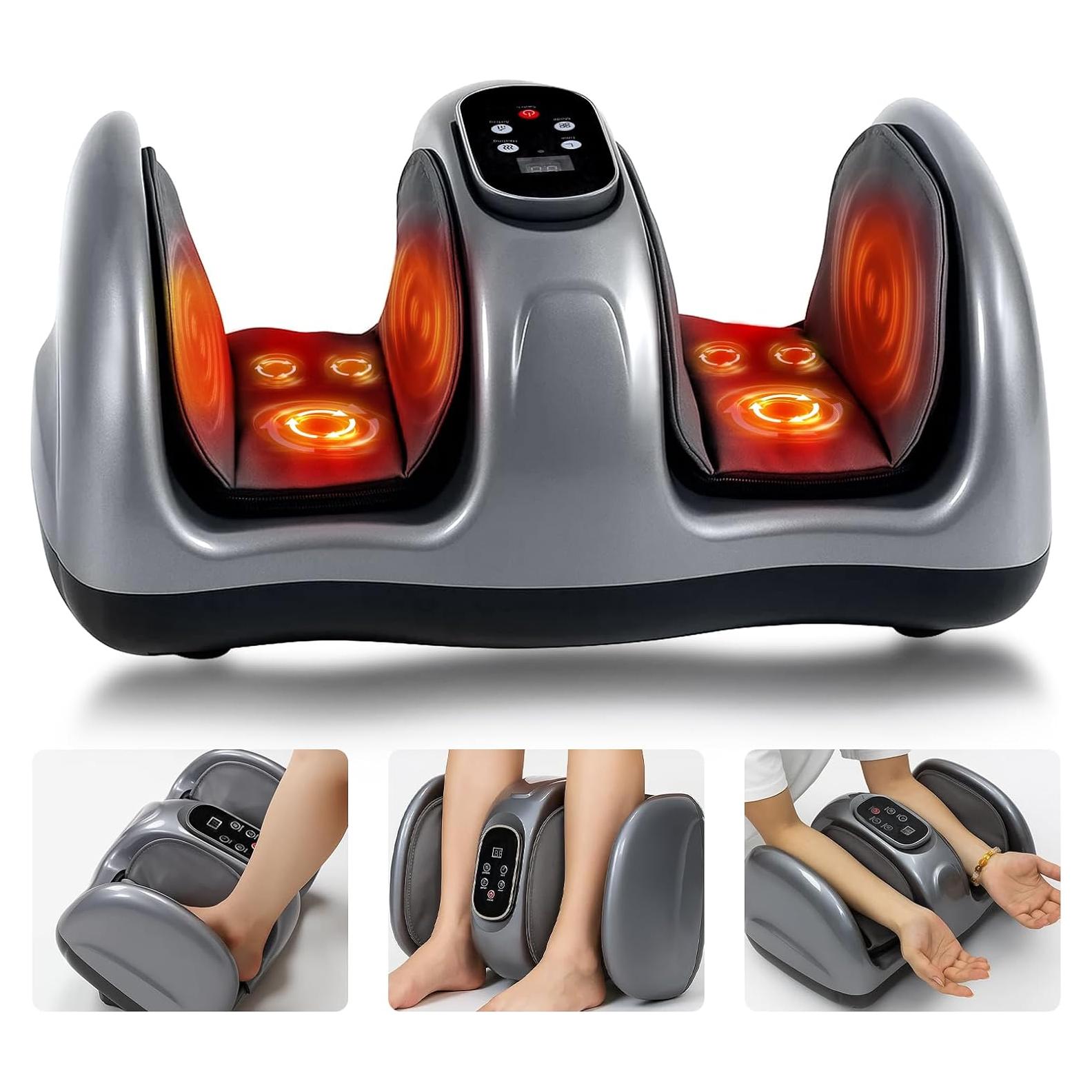 Masajeador de pies Shiatsu Leercon LEK-608S con calor 50.8x35.6cm