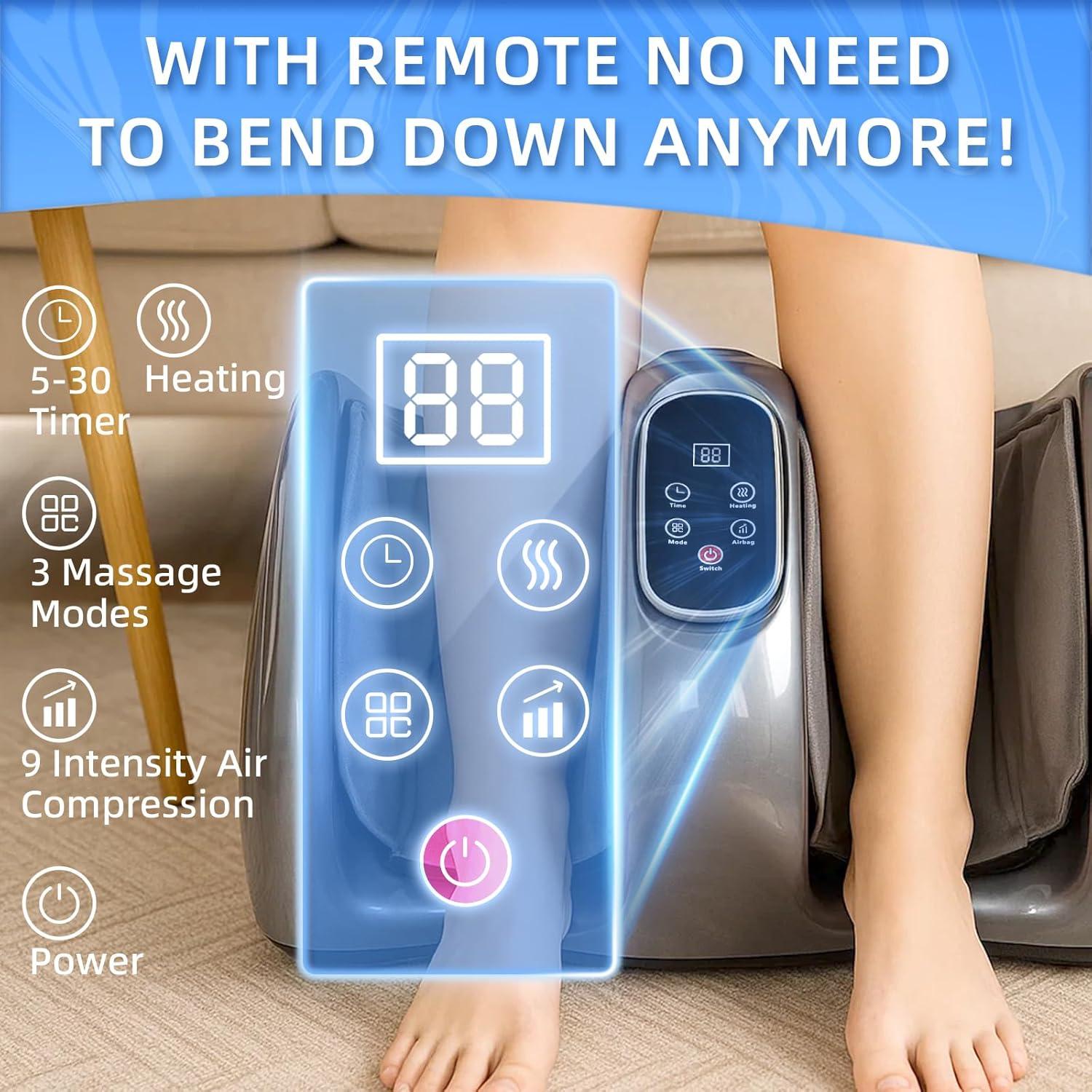 Masajeador de pies Shiatsu Leercon LEK-608S con calor 50.8x35.6cm