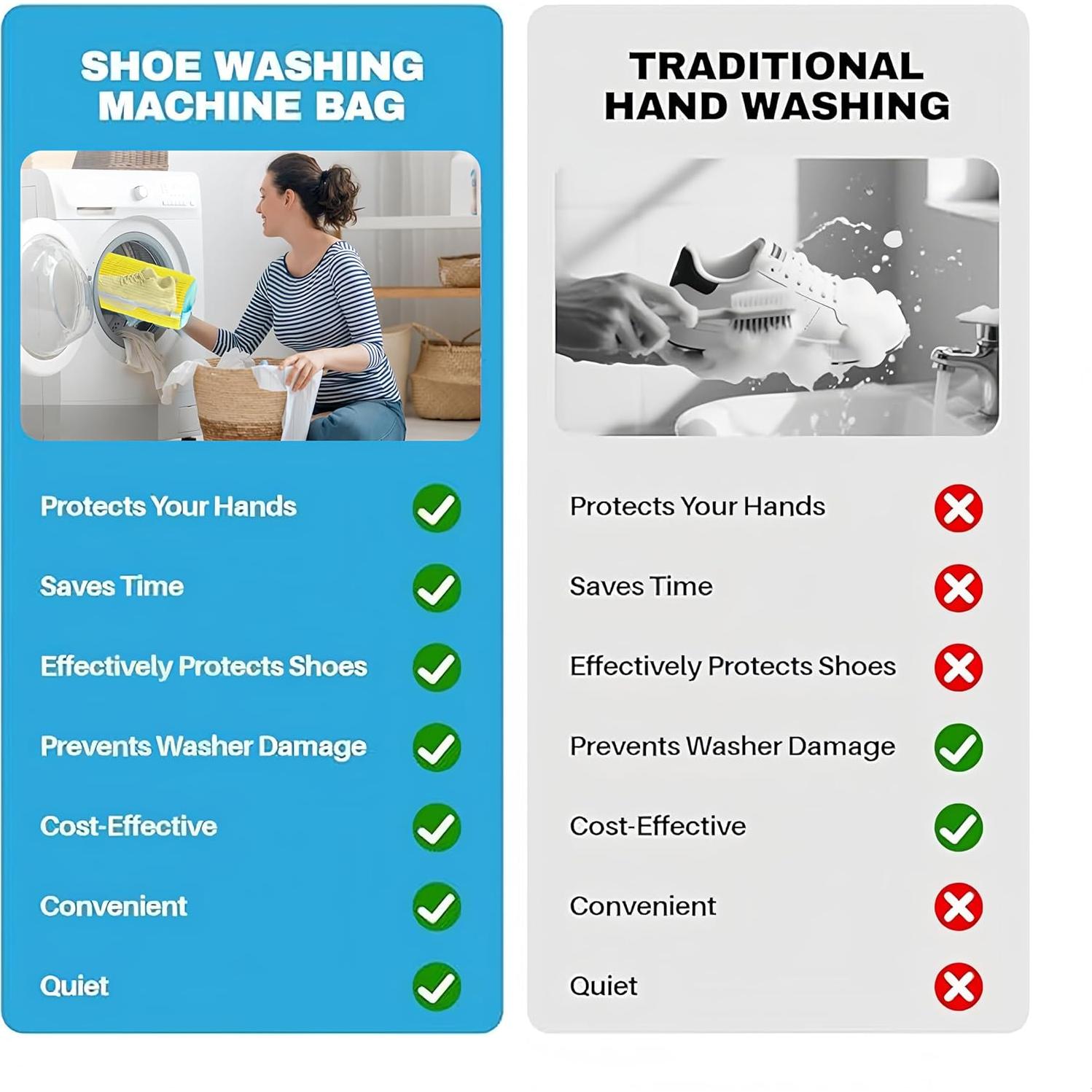 Juego de 2 Bolsas XXL para Lavadora de Zapatos NITOTECA